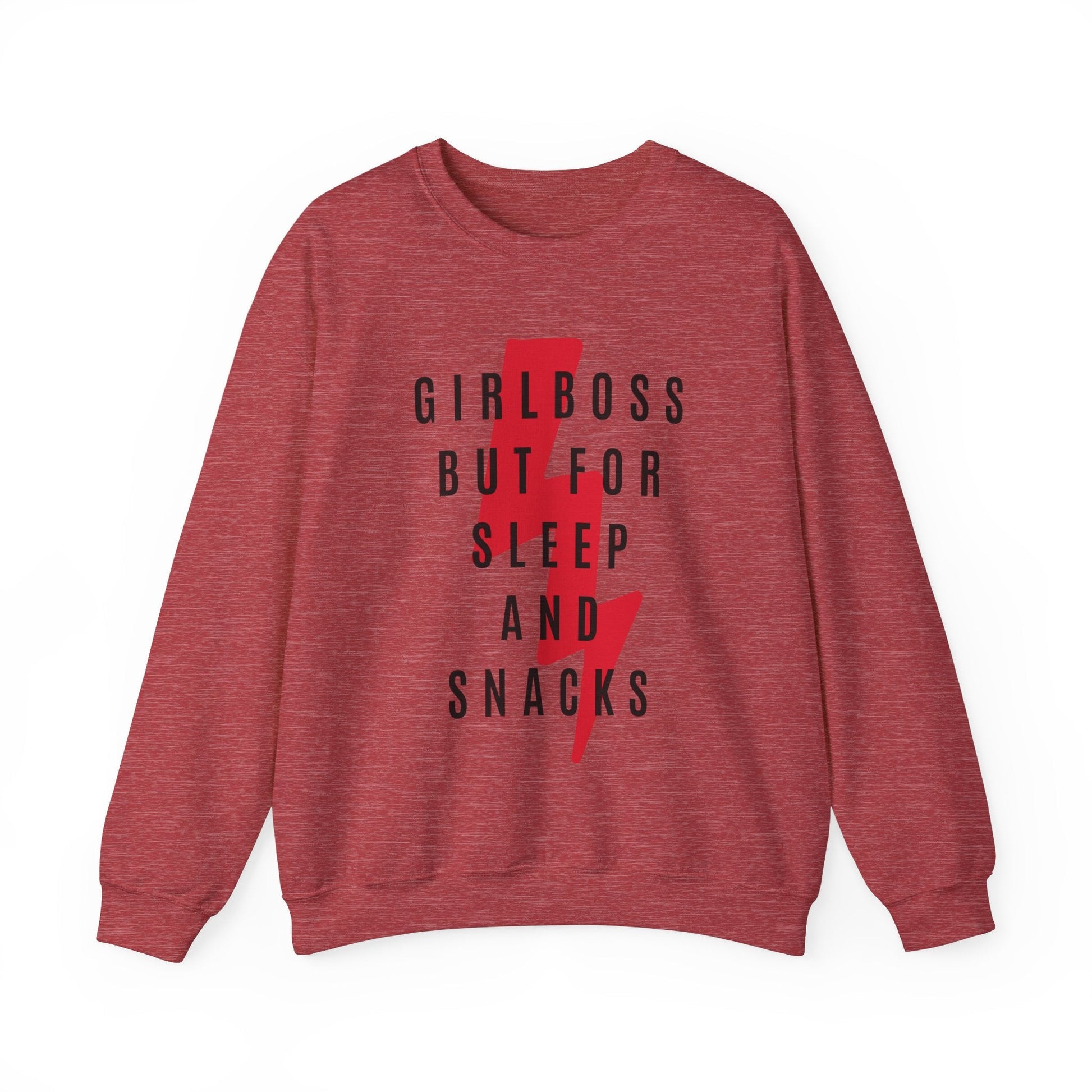 Girl Boss But for Sleep and Snacks Unisex Heavy Blend™ Crewneck Sweatshirt Sizes SM-5XL | Plus Size Available