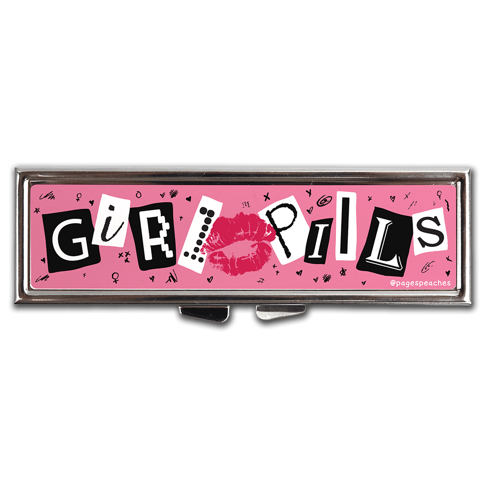 Girl Pills Mini 7-Day Pill Case | 1.25" x 4" x 0.75"