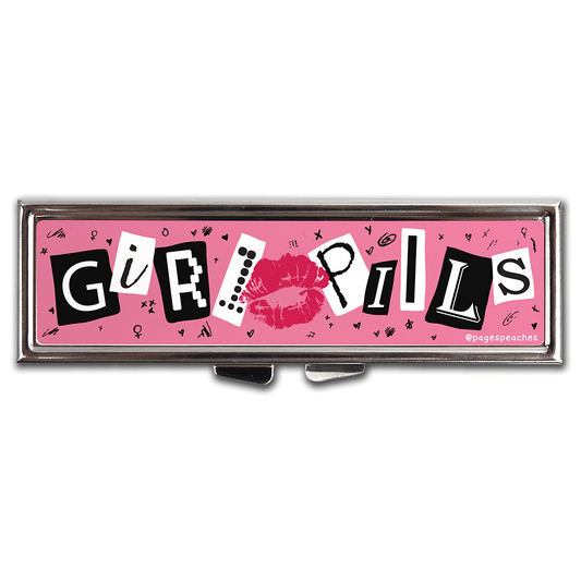 Girl Pills Mini 7-Day Pill Case | 1.25" x 4" x 0.75"-Page's Peaches-The Bullish Store
