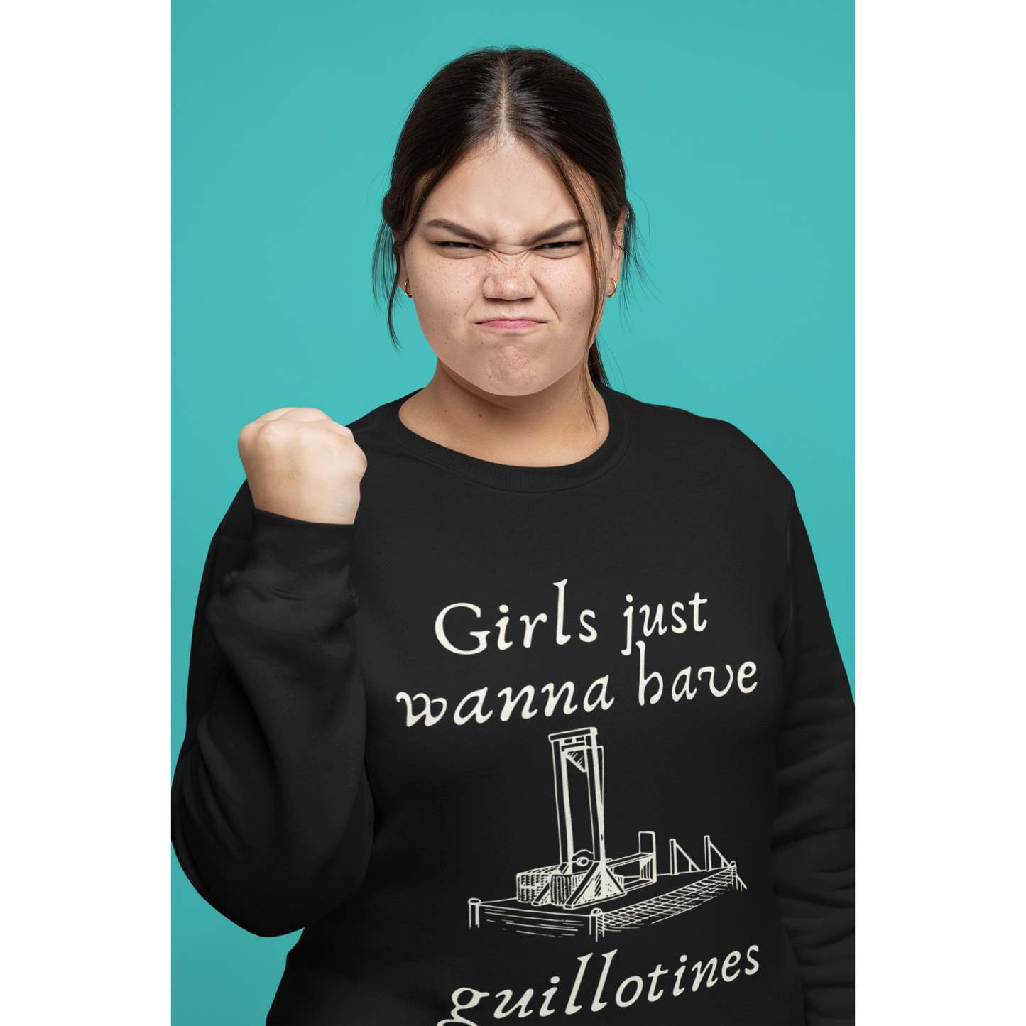 Girls Just Wanna Have Guillotines Unisex Heavy Blend™ Crewneck Sweatshirt [Sizes S-5X]