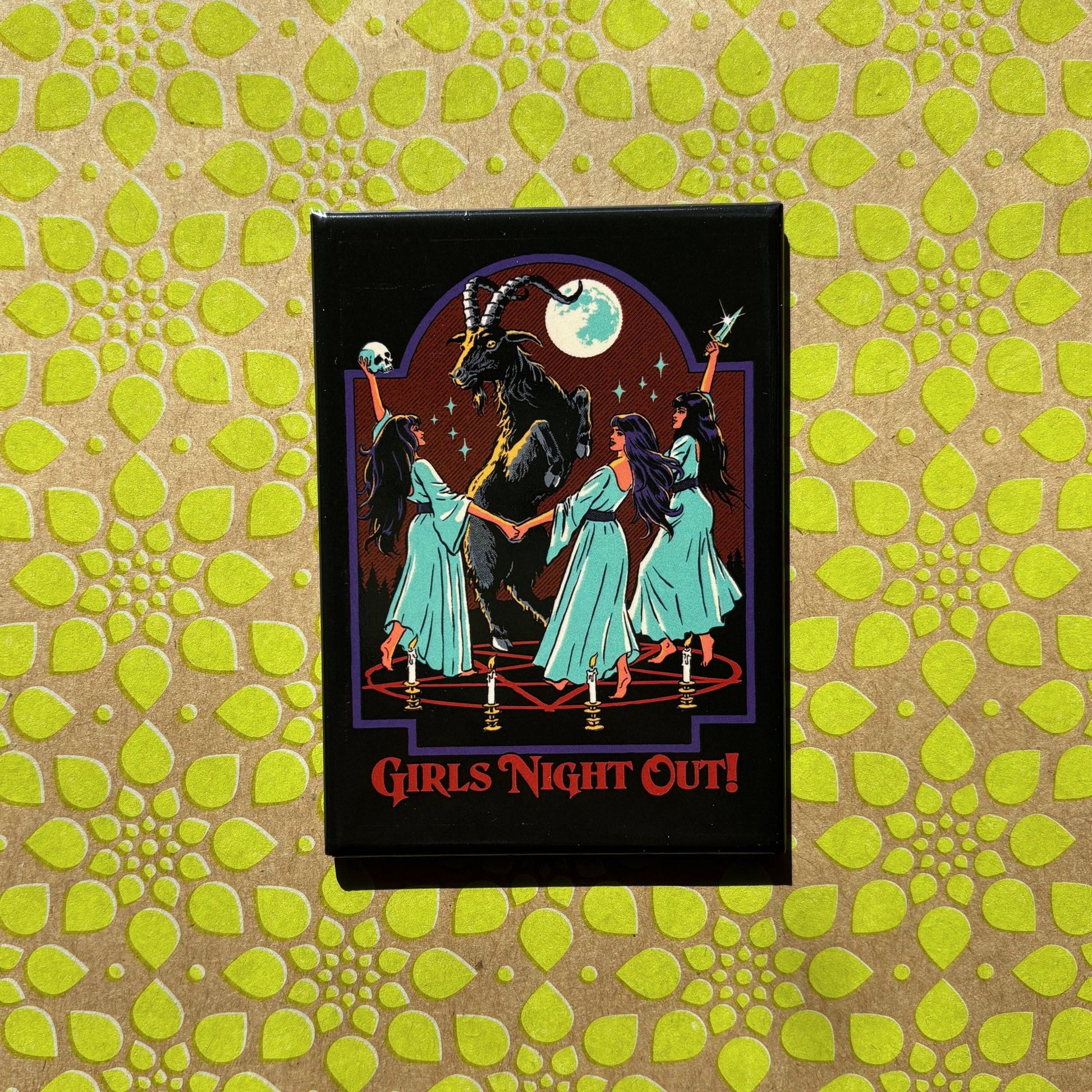 Girls Night Out Rectangular Magnet | Refrigerator Magnetic Surface Decor | 3" x 2"