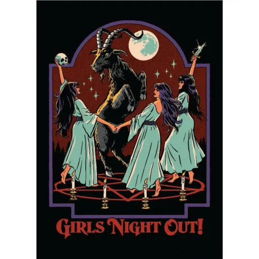 Girls Night Out Rectangular Magnet  | Refrigerator Magnetic Surface Decor Art by Steven Rhodes | 2.5" X 3.5"
