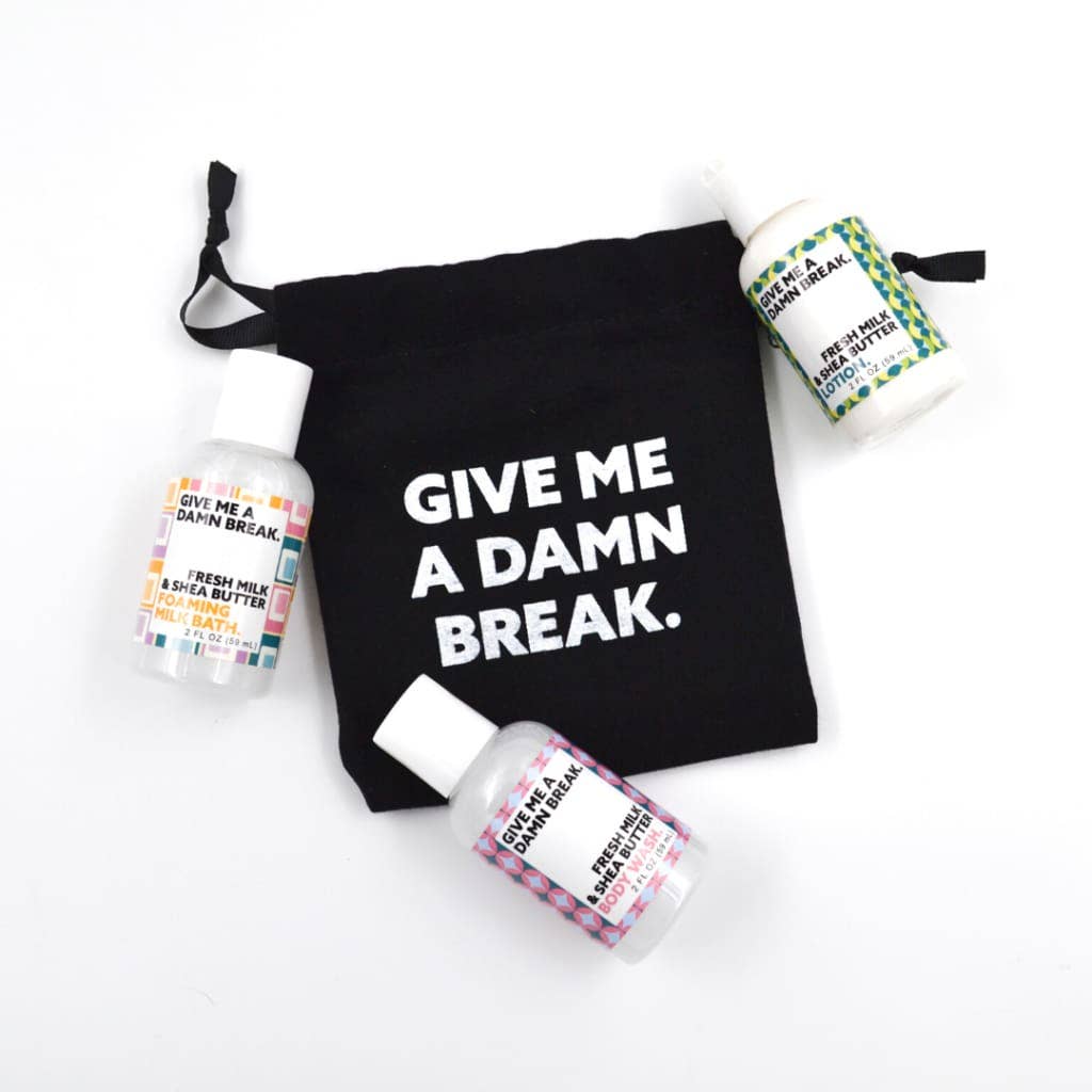 Give Me A Damn Break Bath Set | 3 Funny Body Care Items in Gift Bag