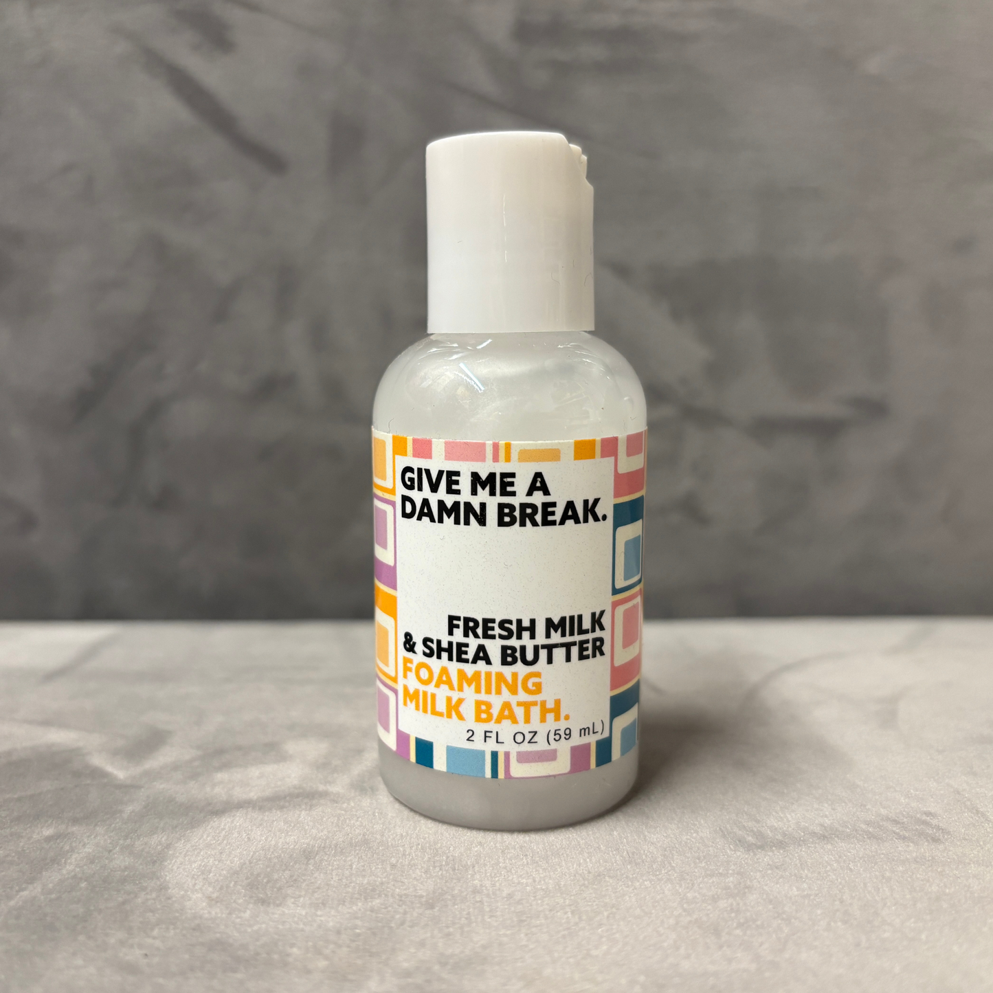 Give Me A Damn Break Travel Size Body Care in Fresh Milk & Shea Butter | Stocking Stuffer 2 Oz Size