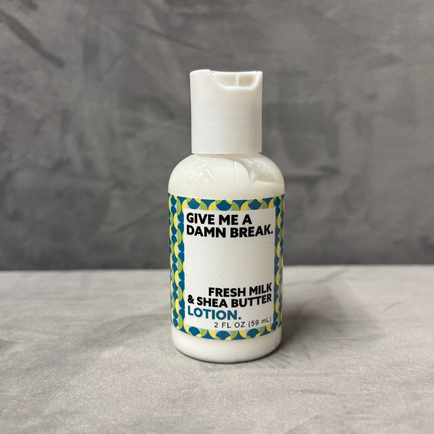 Give Me A Damn Break Travel Size Body Care in Fresh Milk & Shea Butter | Stocking Stuffer 2 Oz Size