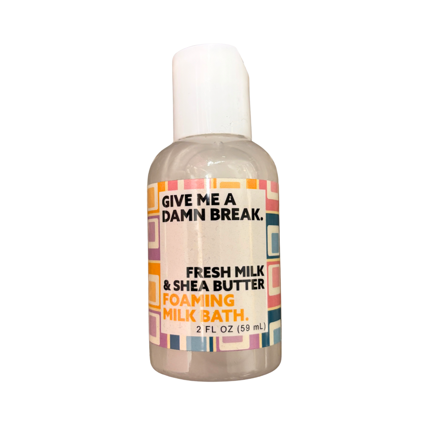 Give Me A Damn Break Travel Size Body Care in Fresh Milk & Shea Butter | Stocking Stuffer 2 Oz Size
