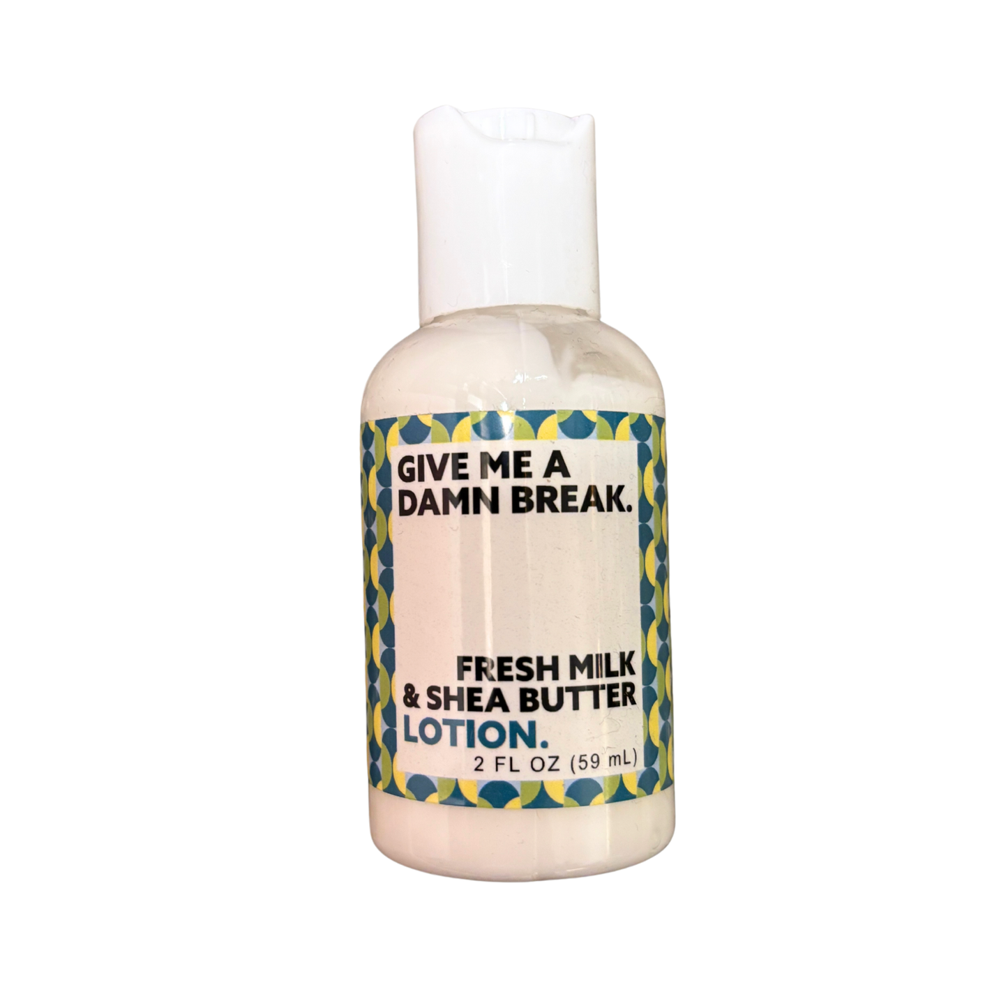 Give Me A Damn Break Travel Size Body Care in Fresh Milk & Shea Butter | Stocking Stuffer 2 Oz Size