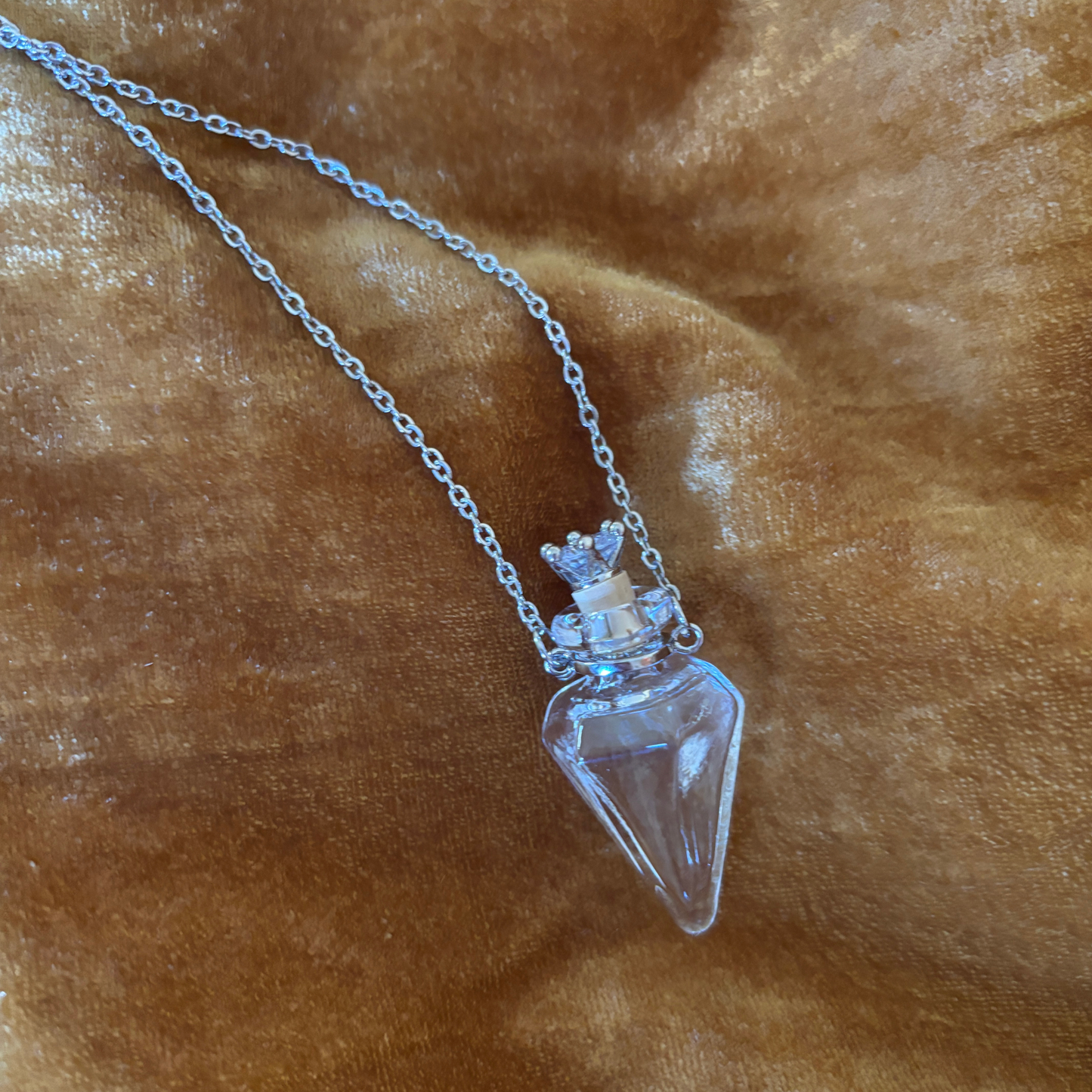 Glass Potion Bottle Necklace | Opens! Witchy Apothecary Pendant