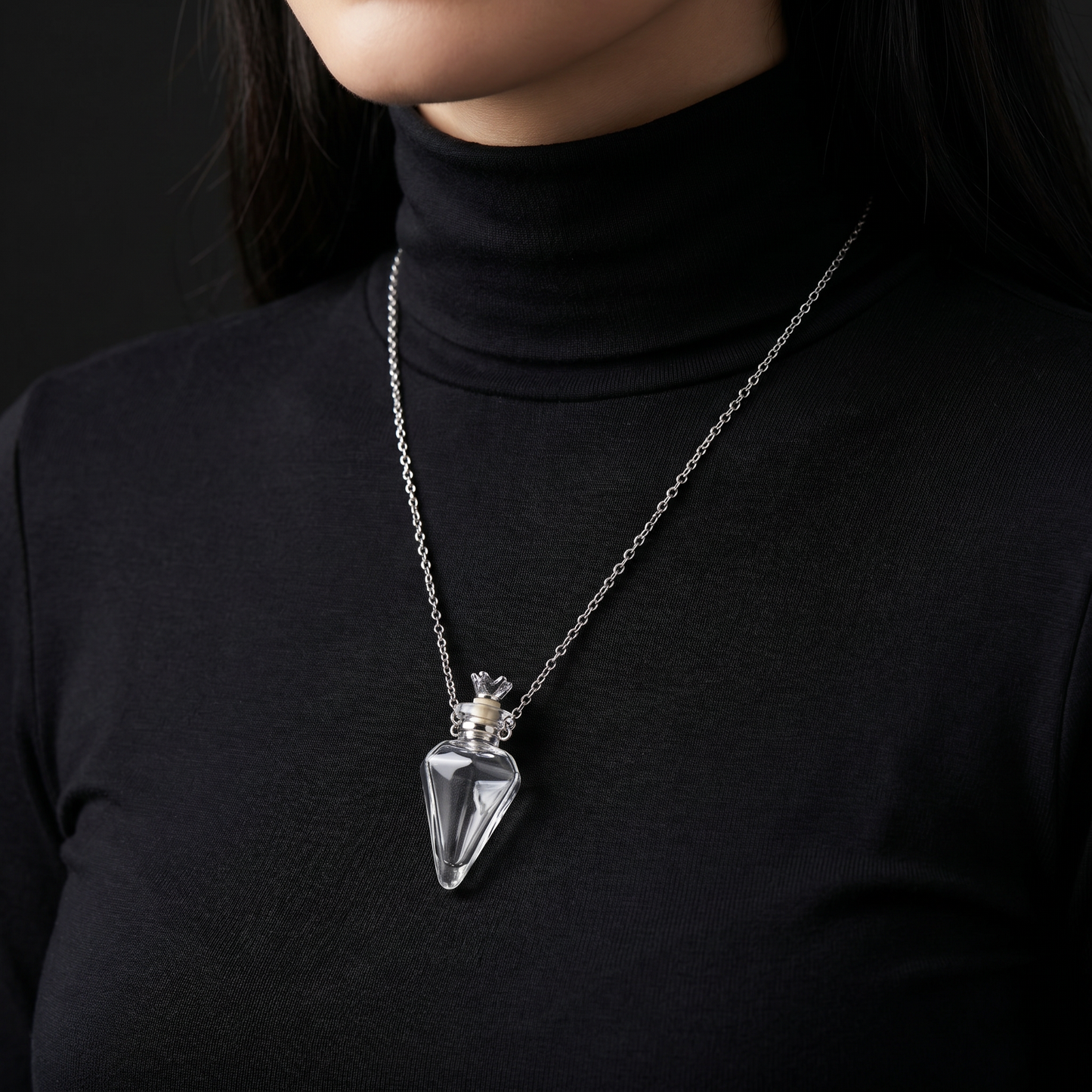 Glass Potion Bottle Necklace | Opens! Witchy Apothecary Pendant