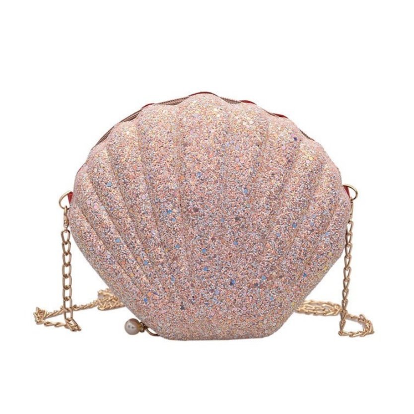 Glitter Mermaid Shell Small Clutch Handbag
