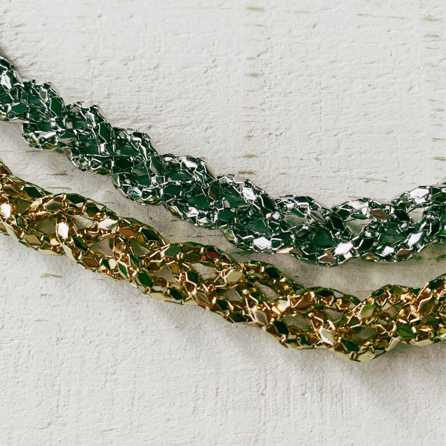 Glitzy Chain Headband Tiara in Silver or Gold