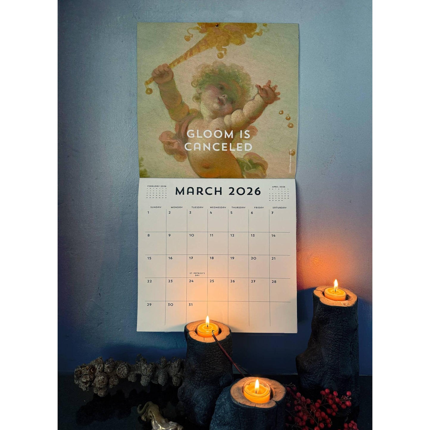 Gloom is Canceled 2026 Wall Calendar | Museums Arts Theme Billet-Doux 12 Month Calendar