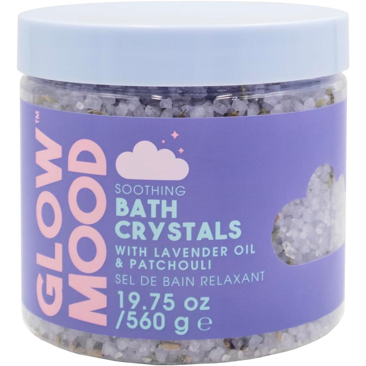 Glow Mood Night Soothing Bath Crystals | Lavender and Patchouli Giftable Bath Salts