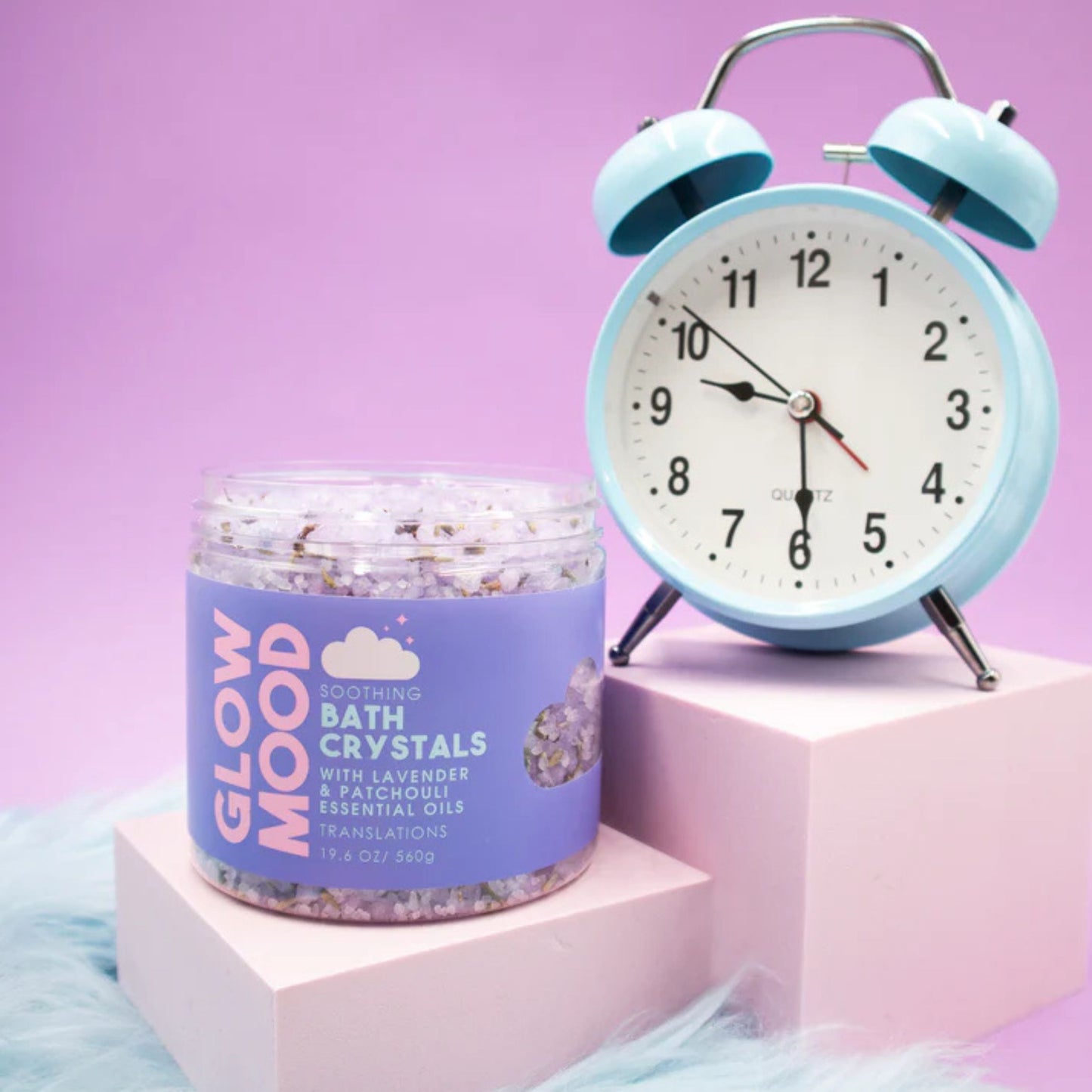Glow Mood Night Soothing Bath Crystals | Lavender and Patchouli Giftable Bath Salts