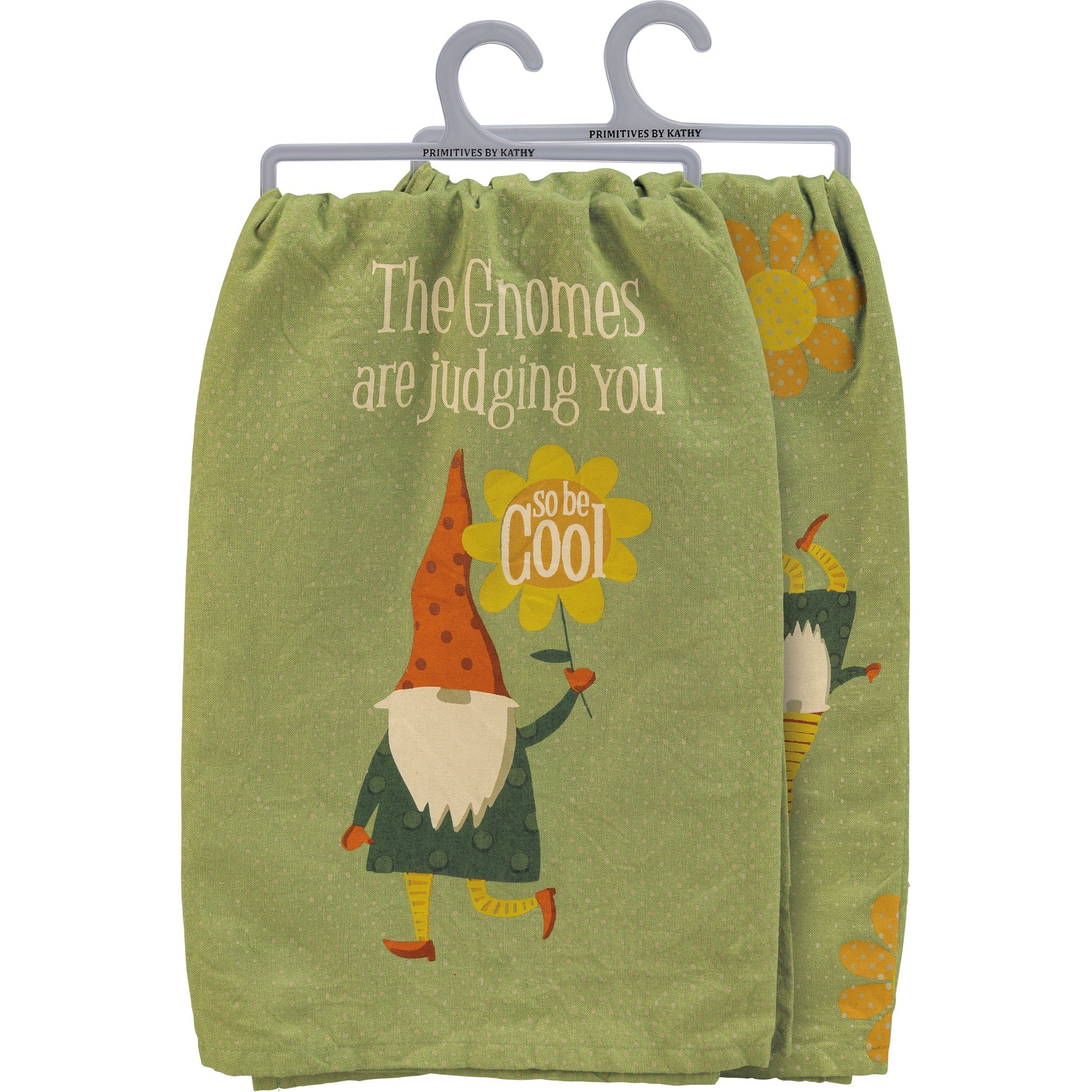 Gnomes Are Judging You So Be Cool Kitchen Towel | Novelty Tea Towel | Cute Hand Towel | 28" x 28"