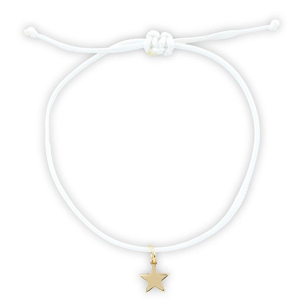 Go Confidently White Cord Bracelet | Star Charm Graduation Gift