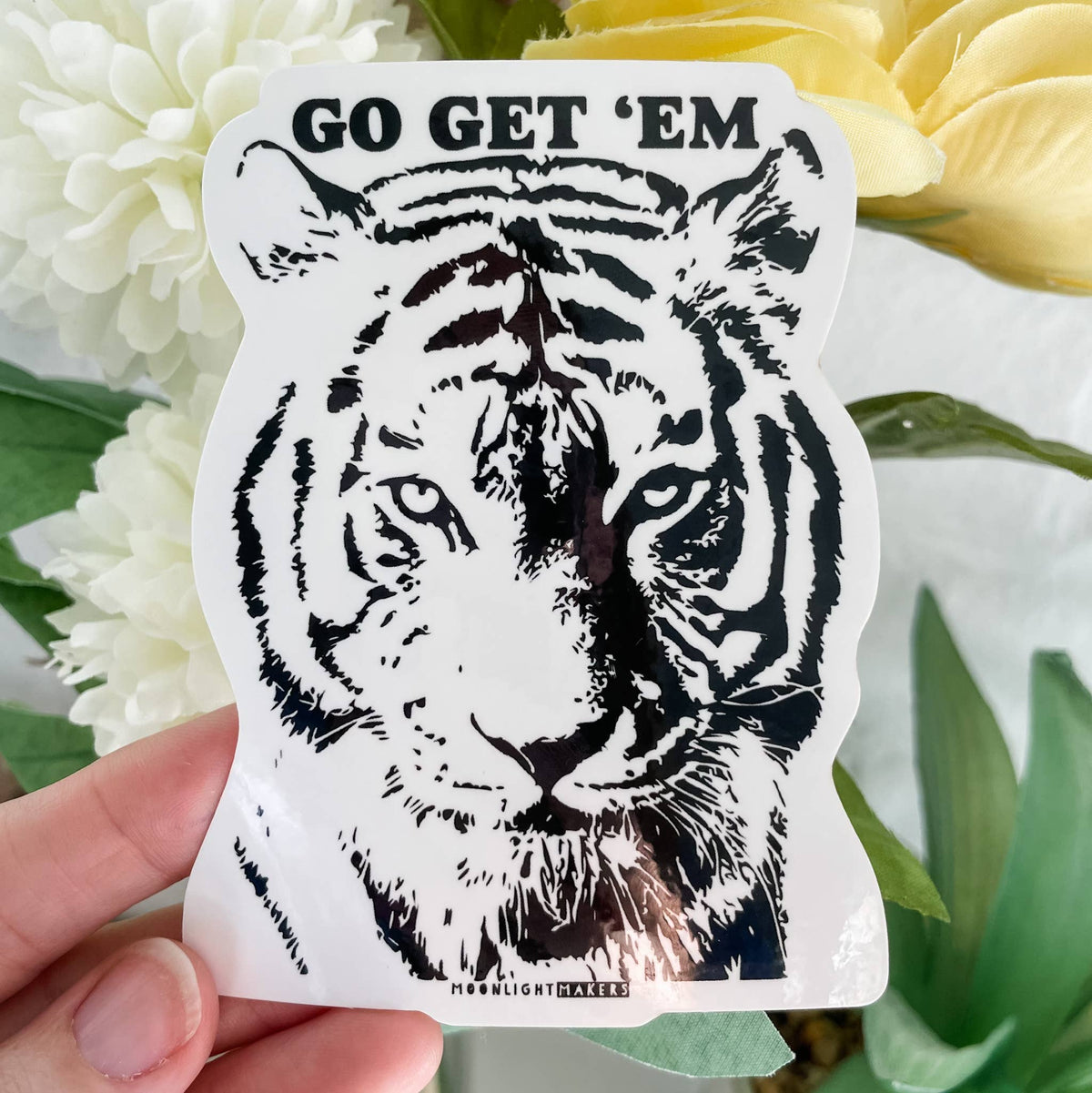Go Get Em Tiger Vinyl Sticker