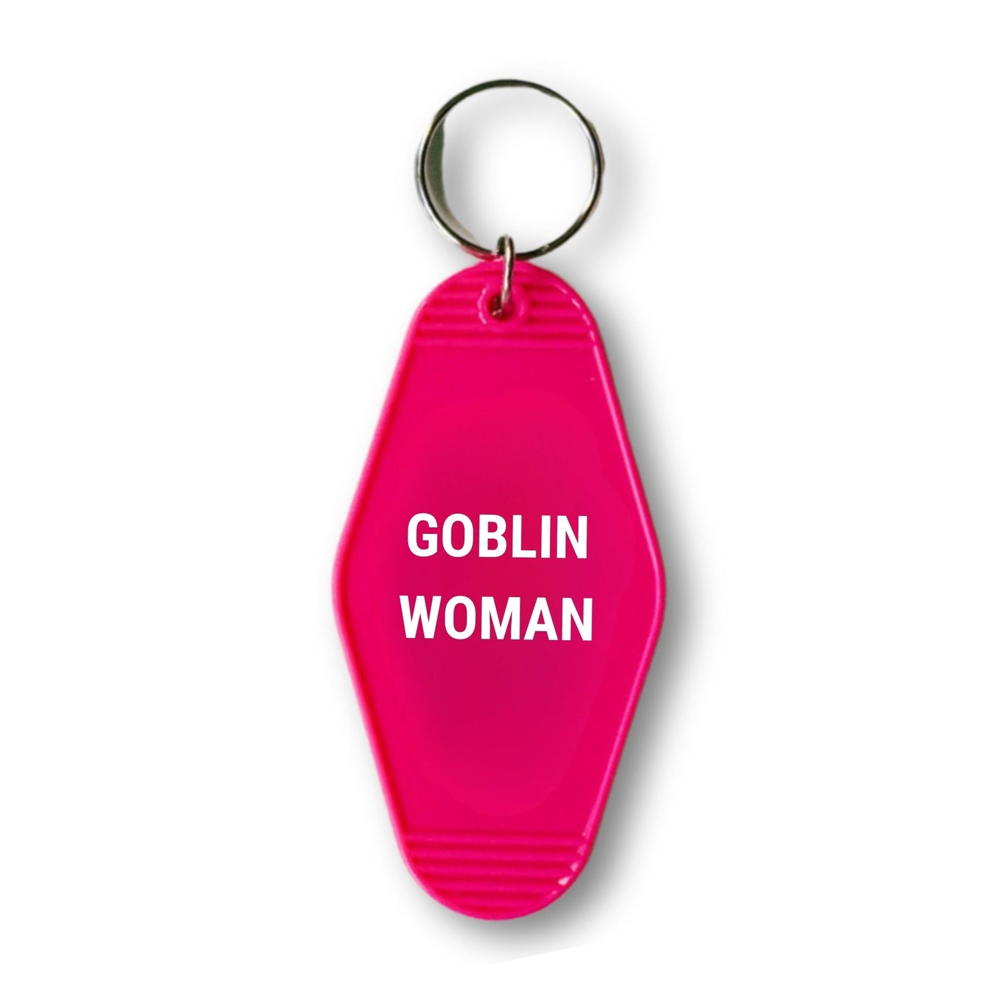 Goblin Woman Motel Style Keychain in Fuchsia Pink