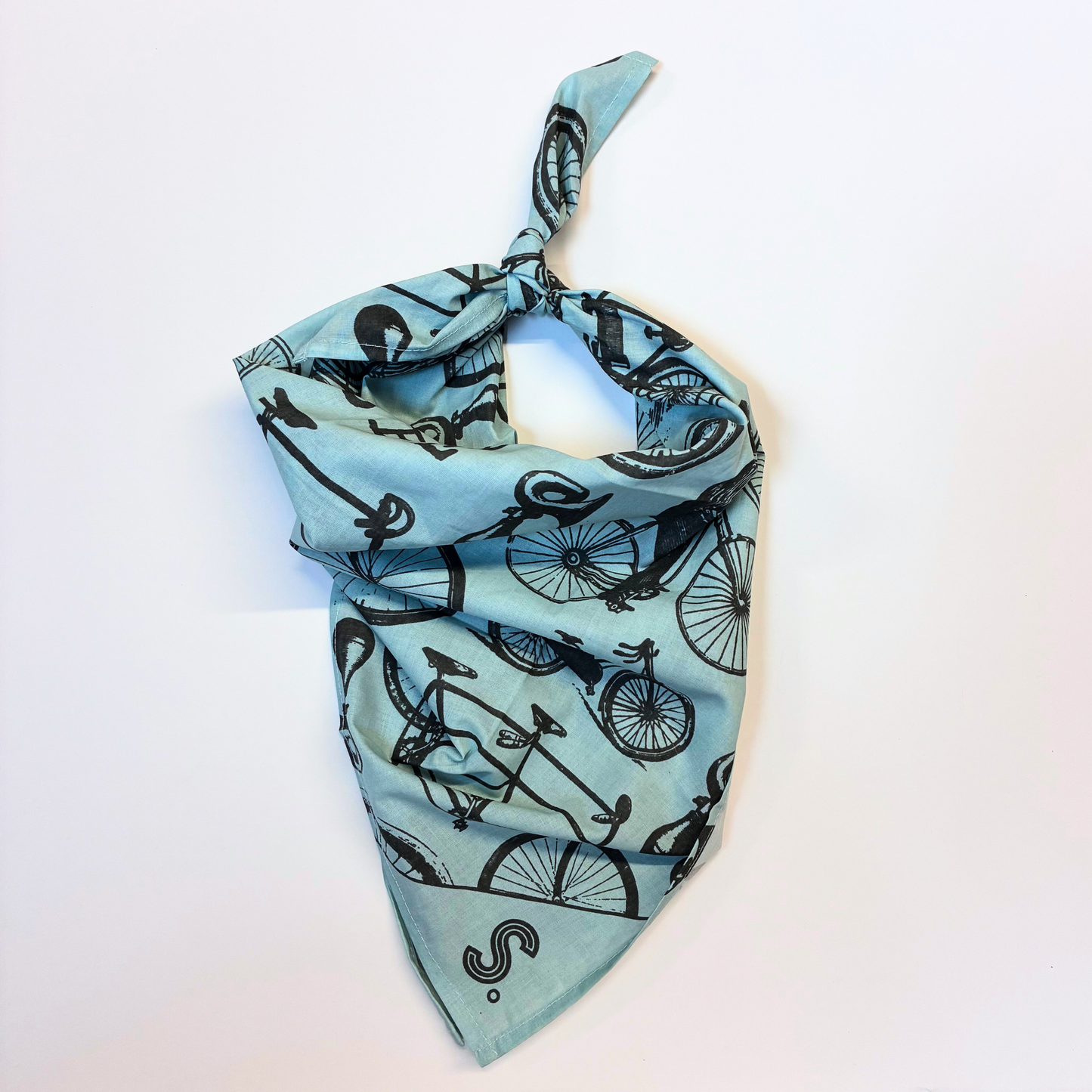 Going To See The World Road Trip Bandana | Retro Vintage Bicycle Motif | 22'' x 22''