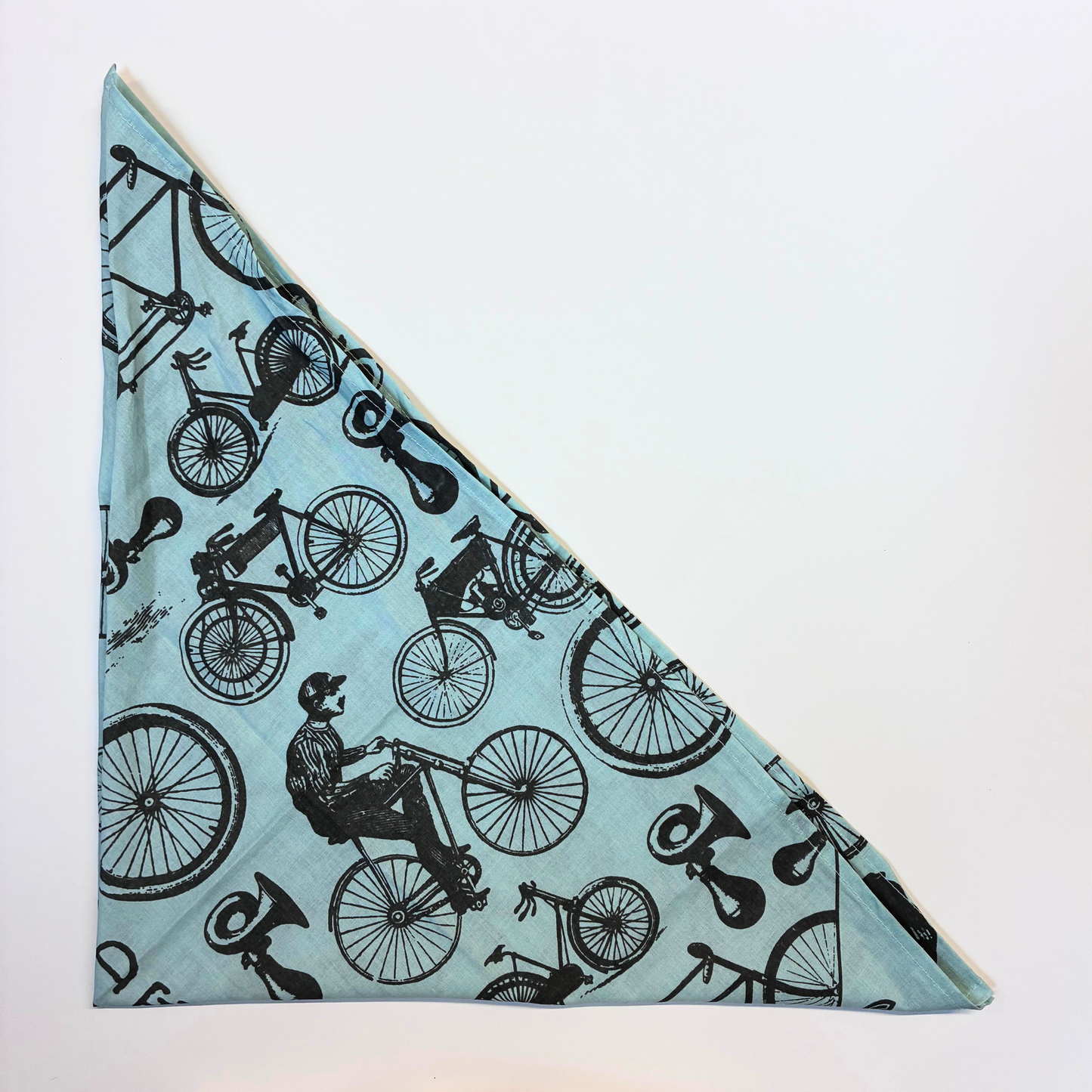 Going To See The World Road Trip Bandana | Retro Vintage Bicycle Motif | 22'' x 22''