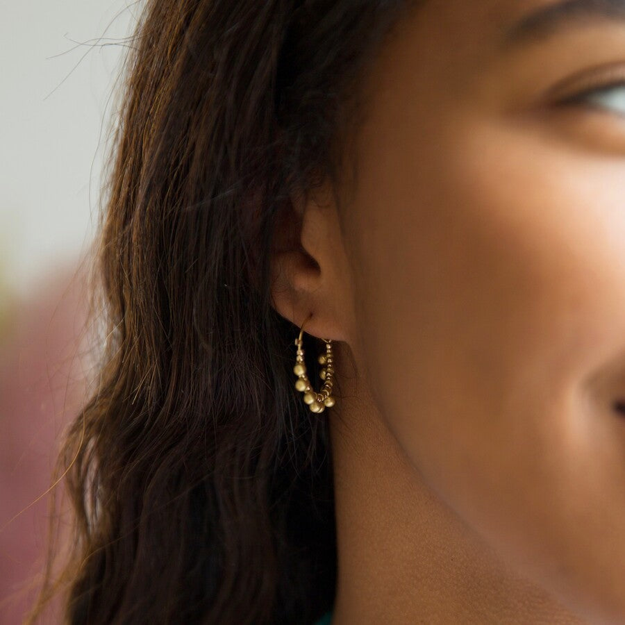 Ocean plastic hoop earrings - Recycled from marine plastic