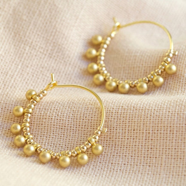 Amazon.com: Gold Ball Hoop Earrings For Women