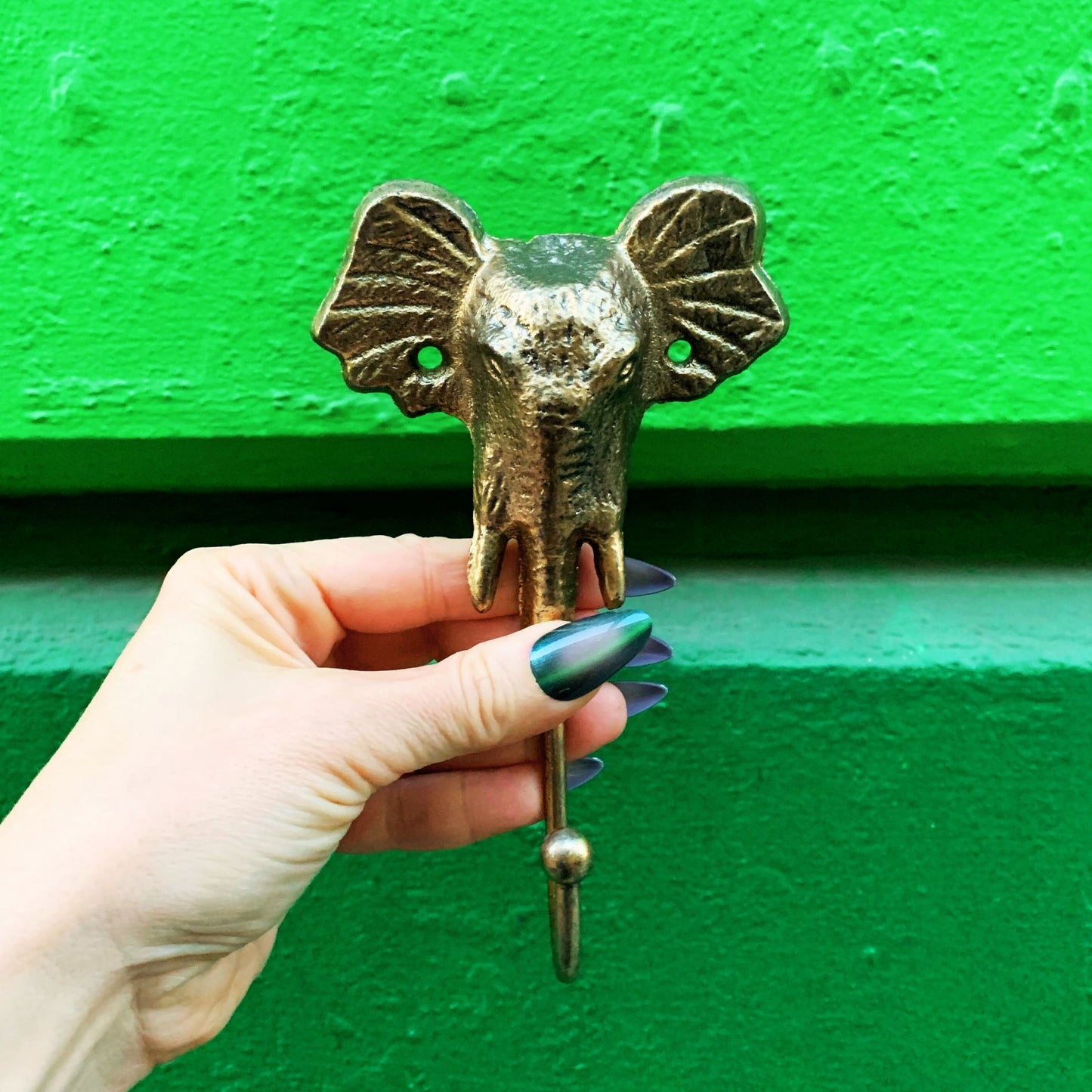 Gold Metal Elephant Hook
