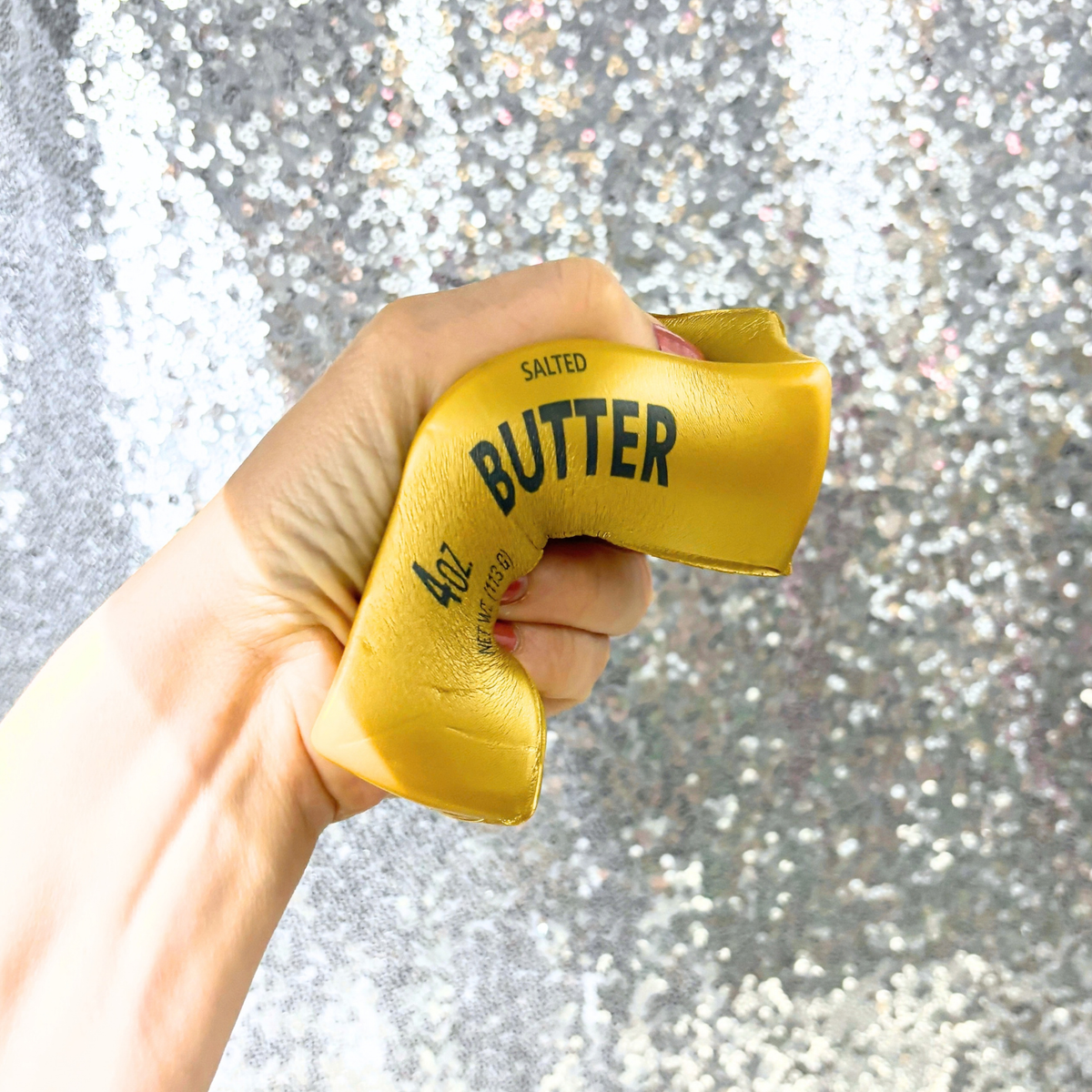 Golden Butter Squish | Stress Toy, Joke Gift, Fidget Toy | Wrapped Stick of Salted Butter-Crover-The Bullish Store