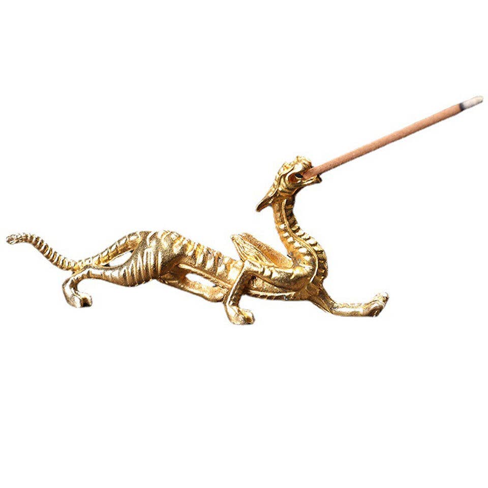 Golden Dragon Incense Stick Holder Home Decor Yoga Meditation | Decorative Incense Stick Burner