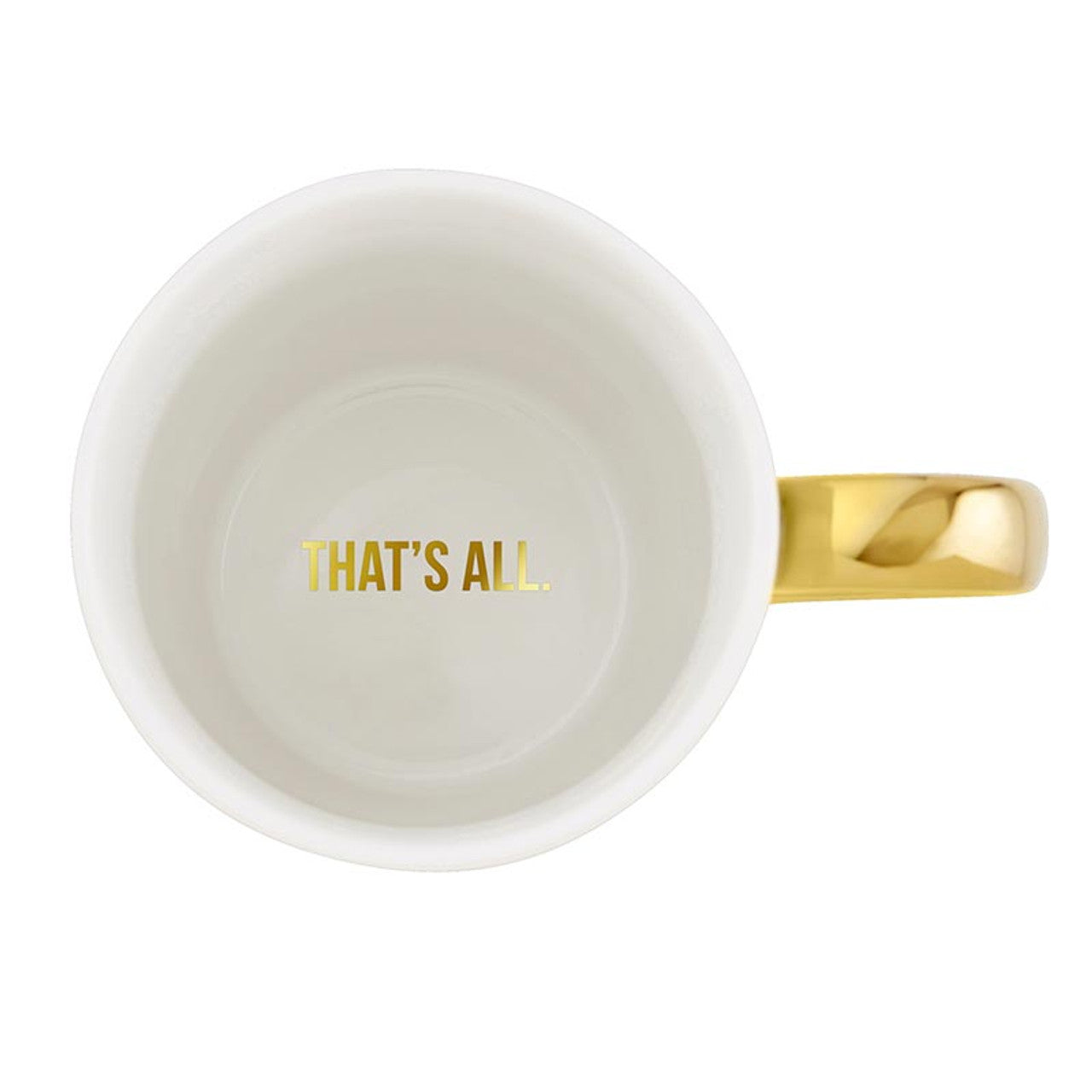 Golden Girl Mug Gold Handle | Stoneware Coffee Tea Cup | 16oz