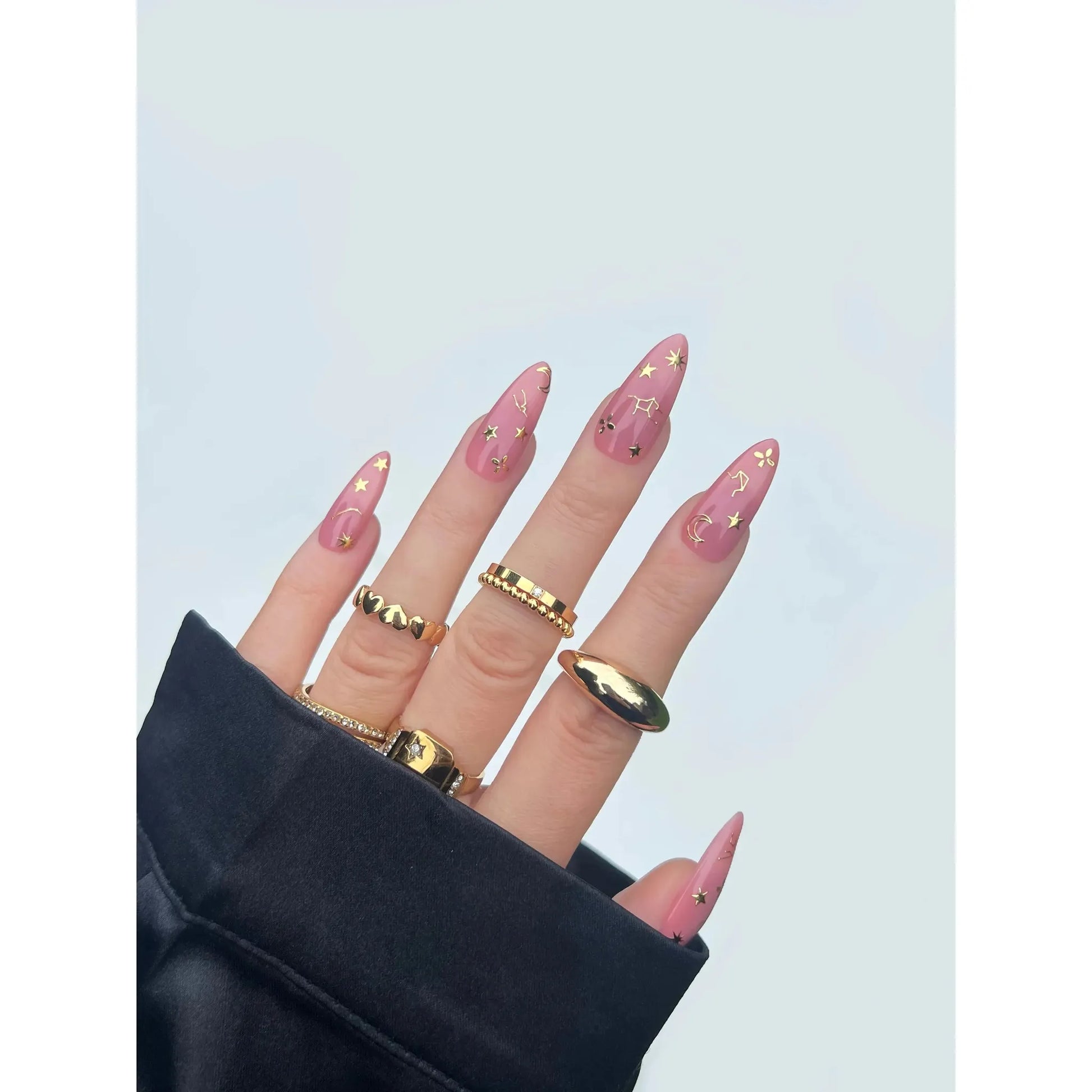 Golden Hour Nail Art Sticker Set | Vegan & Cruelty-Free | Use on Polish, Gel, or Natural Nails