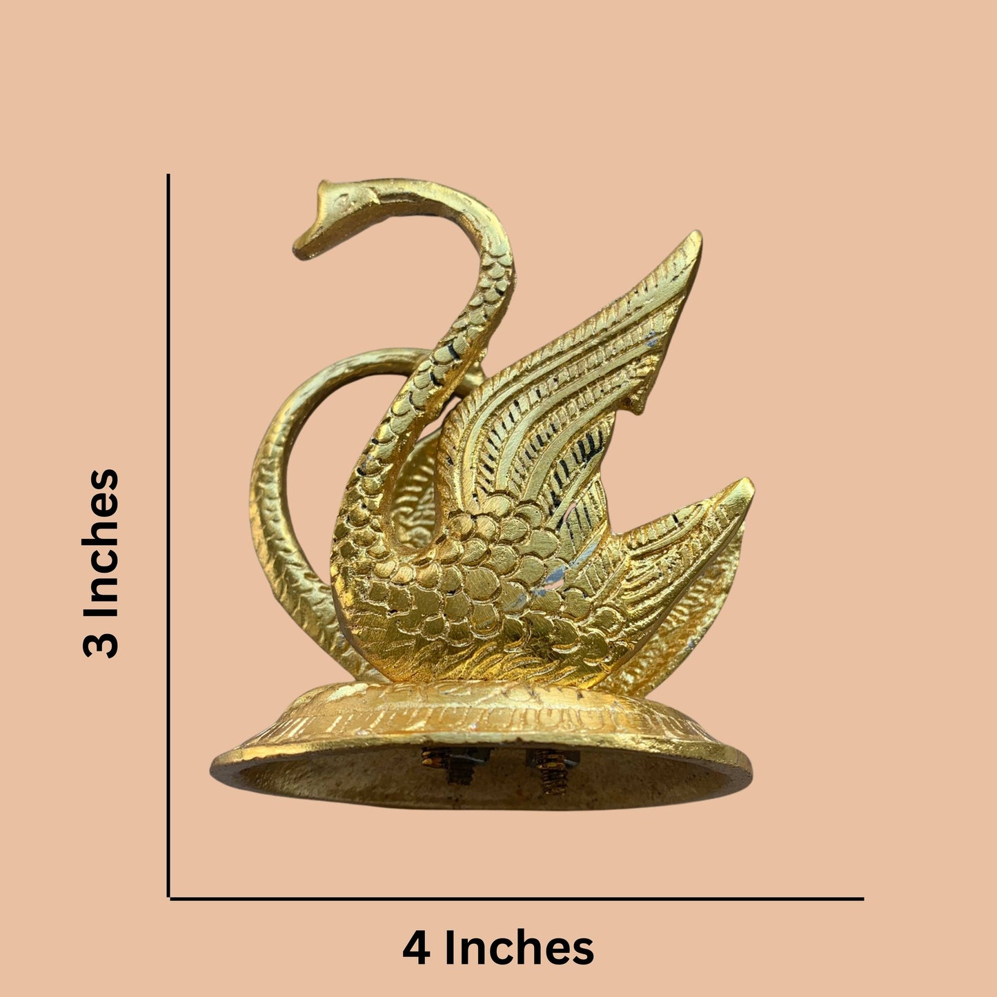 Golden Swan Cocktail Napkin or Mail Holder – Elegant Decor Figurine Gift for Home & Office