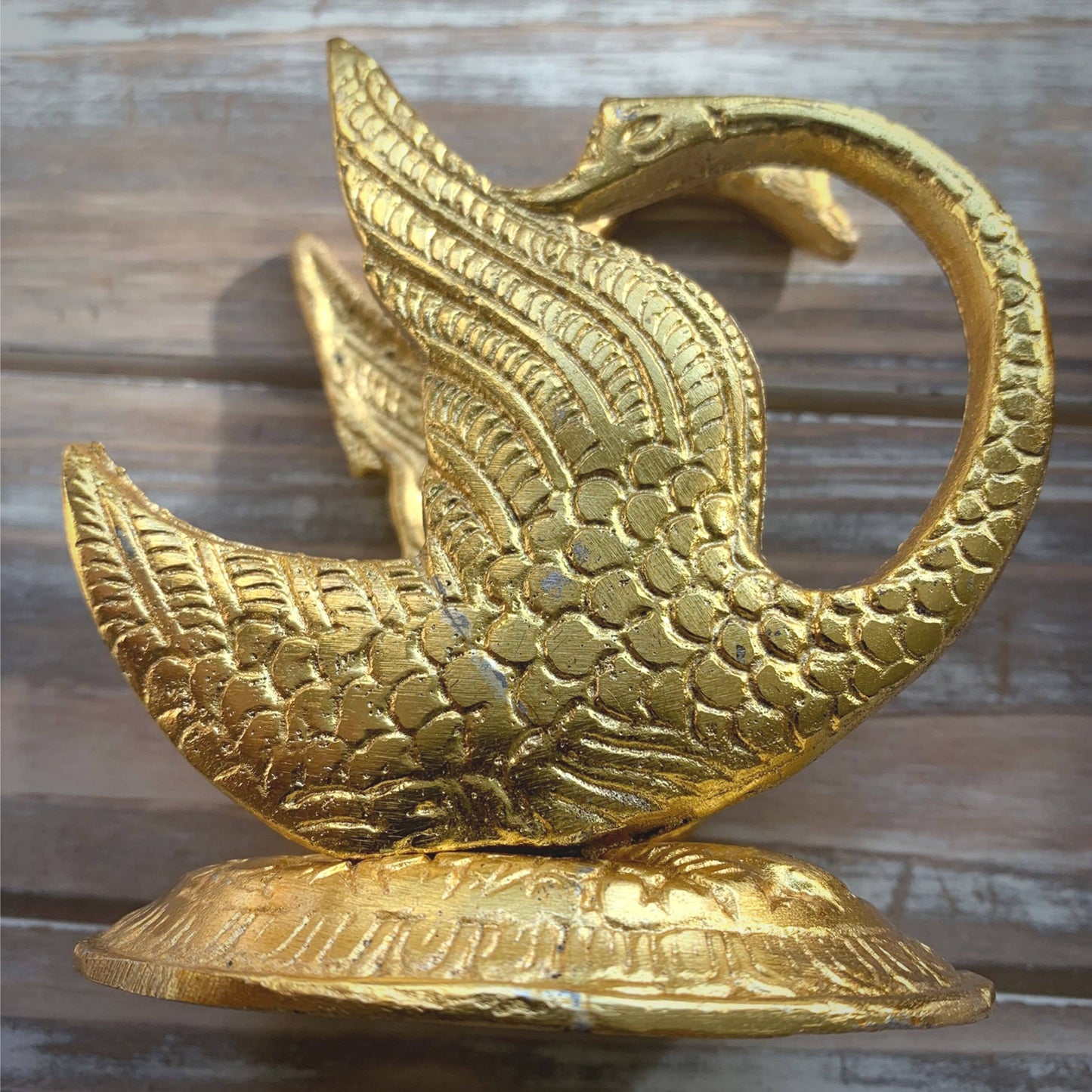 Golden Swan Cocktail Napkin or Mail Holder – Elegant Decor Figurine Gift for Home & Office