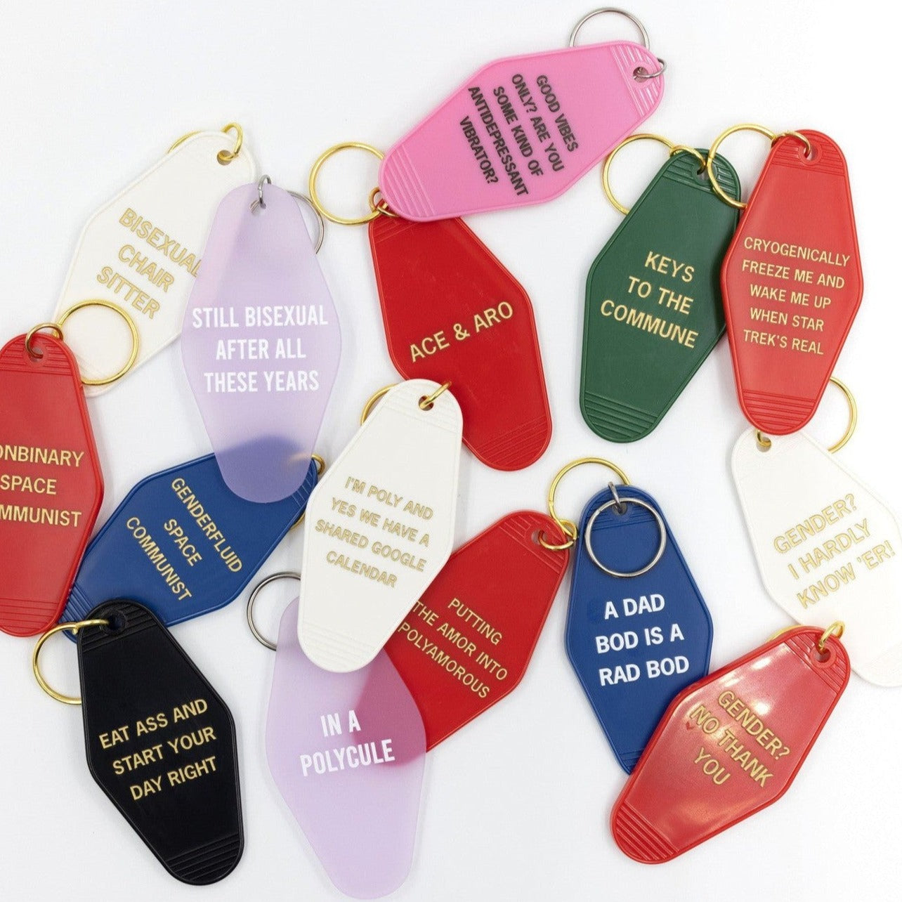 Good Vibes Only? Are You Some Kind of Antidepressant Vibrator? Motel Style Keychain in Pink