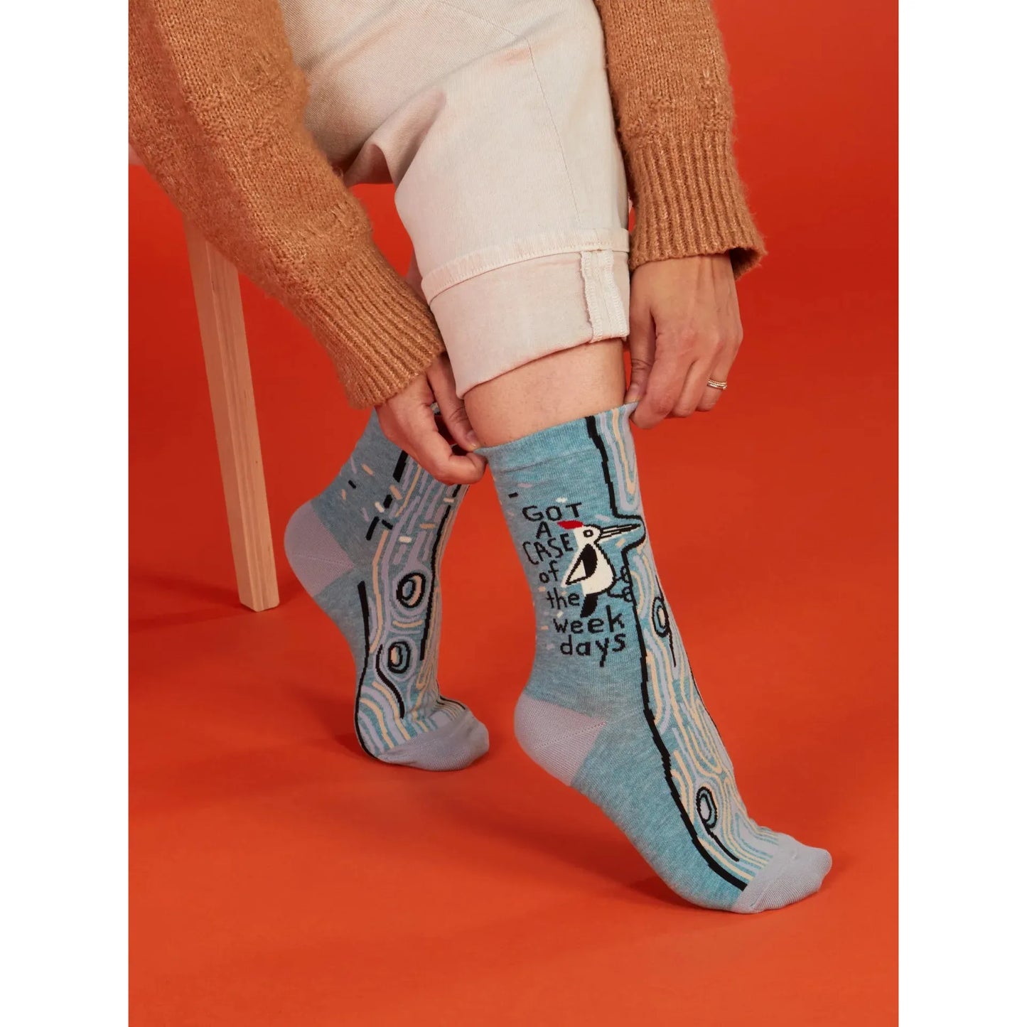 Got A Case Of The Weekdays Women's Crew Socks | Novelty Funny Socks | BlueQ at GetBullish