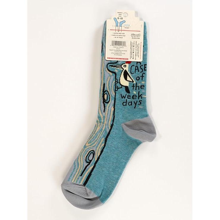 Got A Case Of The Weekdays Women's Crew Socks | Novelty Funny Socks | BlueQ at GetBullish