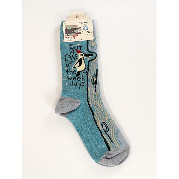 Got A Case Of The Weekdays Women's Crew Socks | Novelty Funny Socks | BlueQ at GetBullish