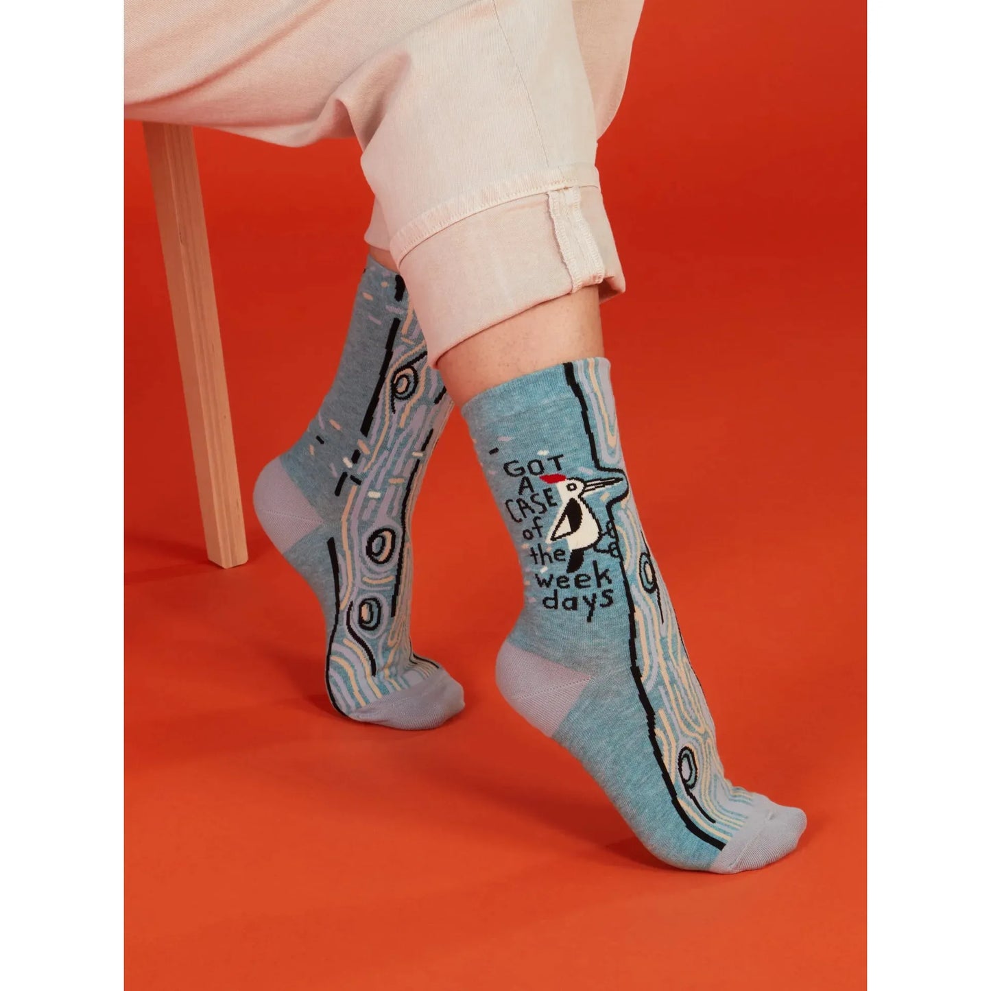 Got A Case Of The Weekdays Women's Crew Socks | Novelty Funny Socks | BlueQ at GetBullish