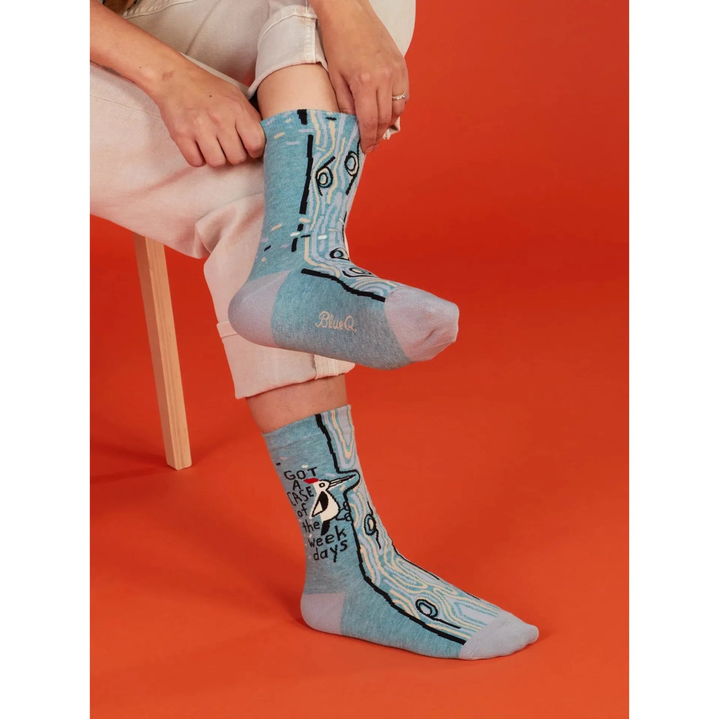 Got A Case Of The Weekdays Women's Crew Socks | Novelty Funny Socks | BlueQ at GetBullish