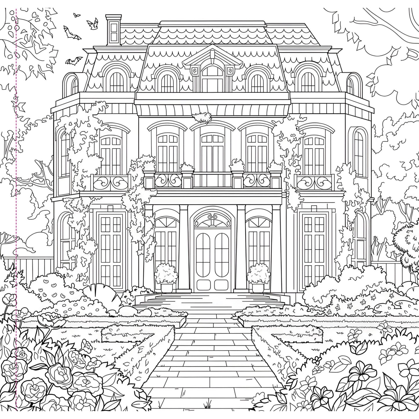 Goth Garden Adult Coloring Book | Darkly Romantic Floral Designs
