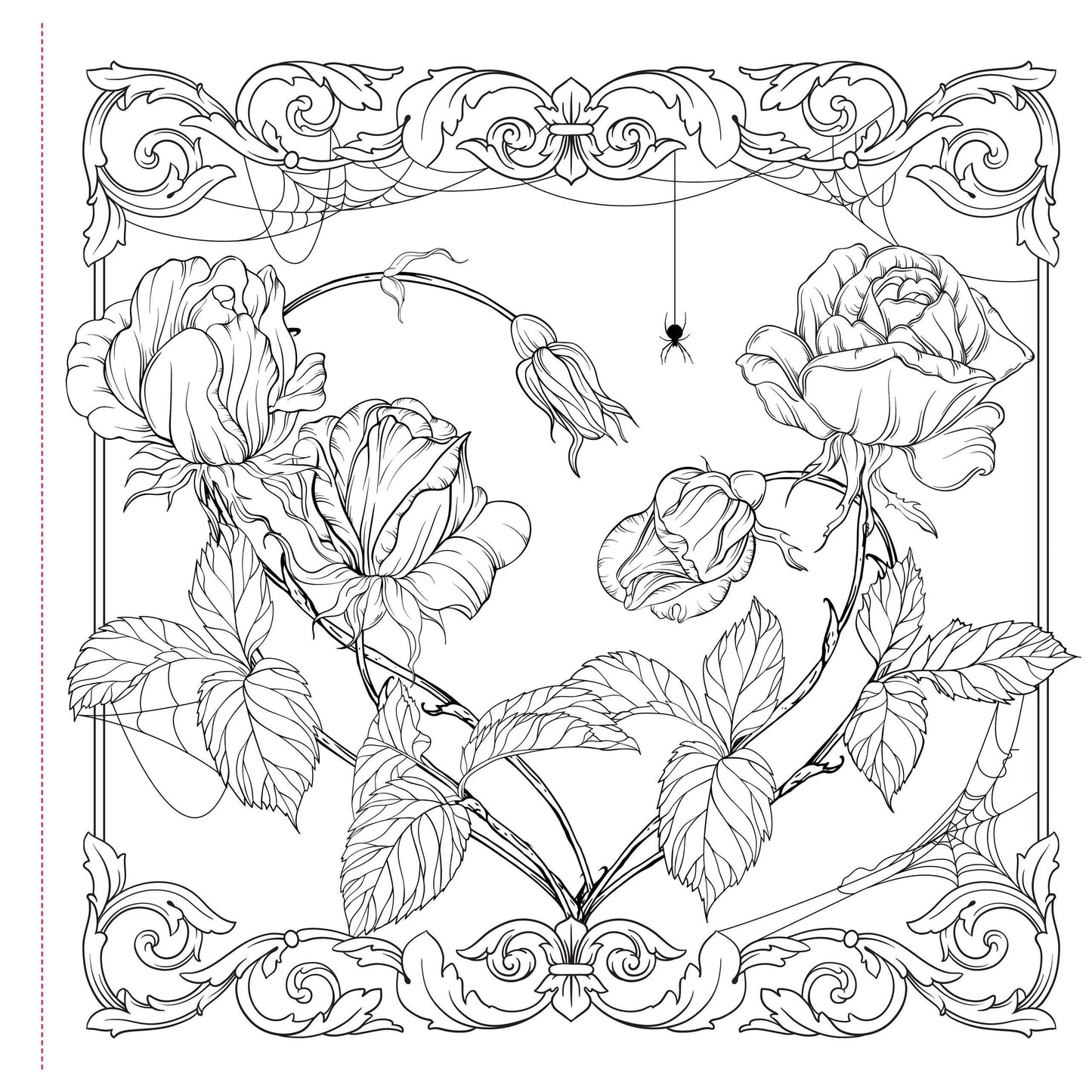 Goth Garden Adult Coloring Book | Darkly Romantic Floral Designs