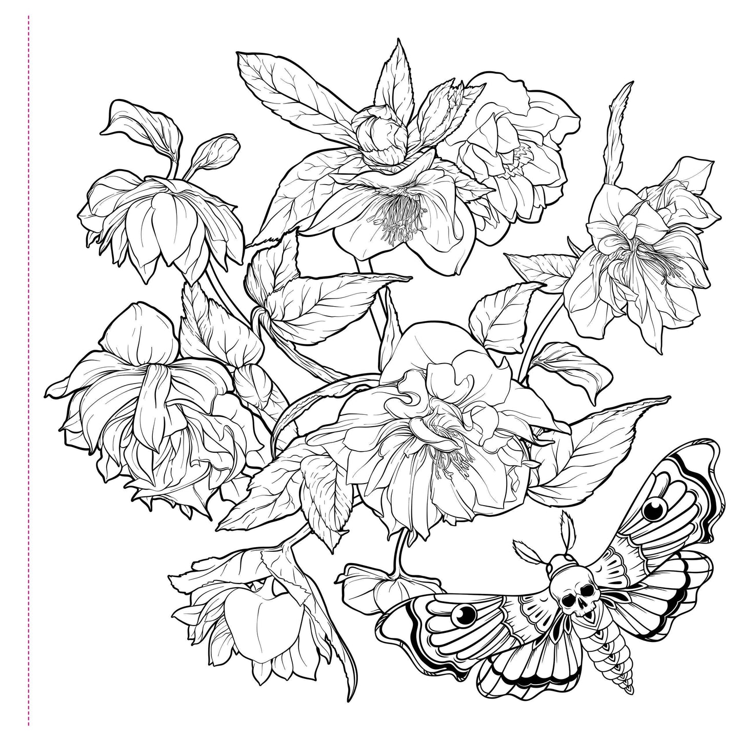 Goth Garden Adult Coloring Book | Darkly Romantic Floral Designs