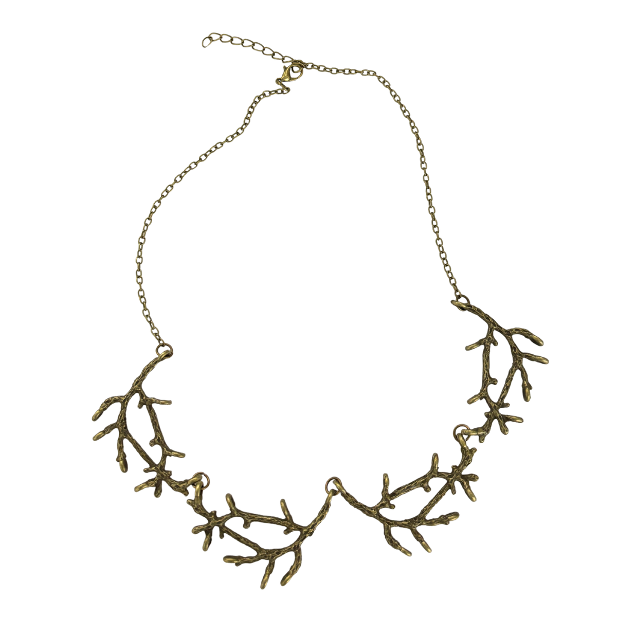 Gothic Branches Statement Necklace | Articulated Bronze | 18" + 2" Extender-Paper & Quartz-The Bullish Store