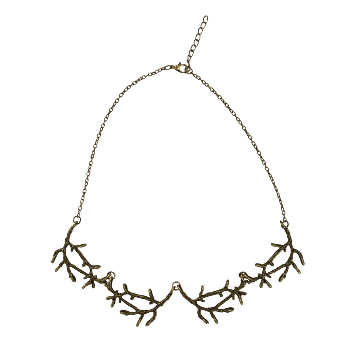 Gothic Branches Statement Necklace | Articulated Bronze | 18" + 2" Extender-Paper & Quartz-The Bullish Store