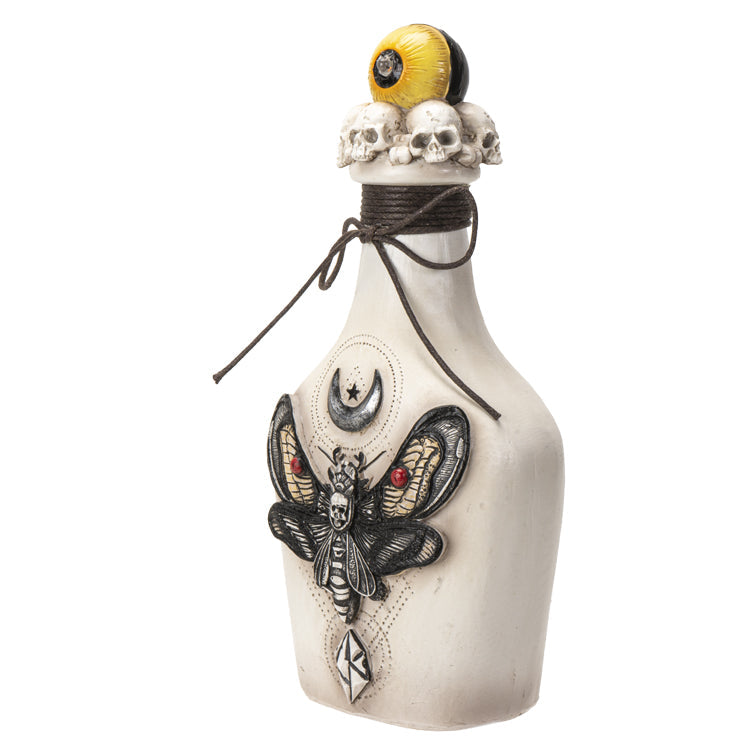 Gothic Moth Decor Light-Up Bottle with Led Light Eyeball | Spooky Goth Skulls