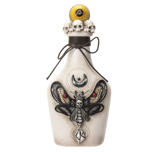 Gothic Moth Decor Light-Up Bottle with Led Light Eyeball | Spooky Goth Skulls