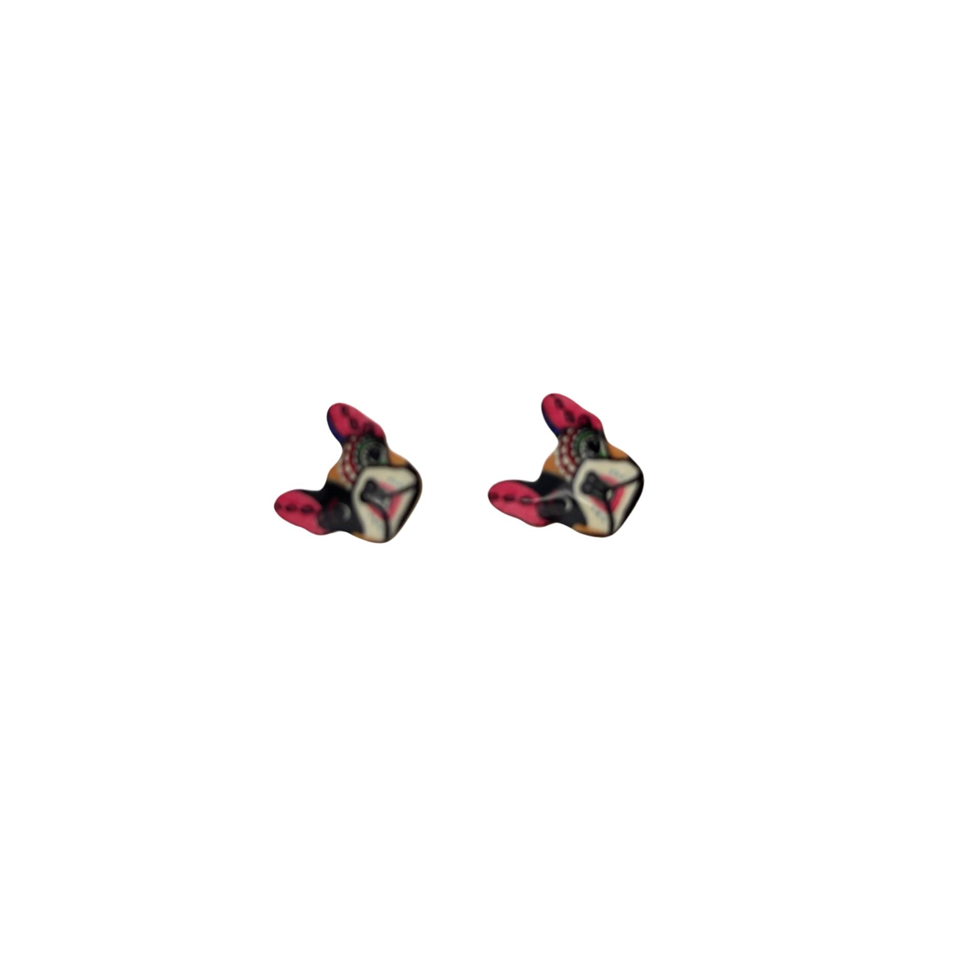 Graffiti Dog Stud Earrings | Street Art Novelty Earrings