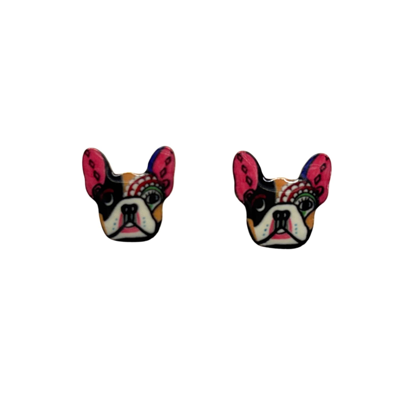 Graffiti Dog Stud Earrings | Street Art Novelty Earrings