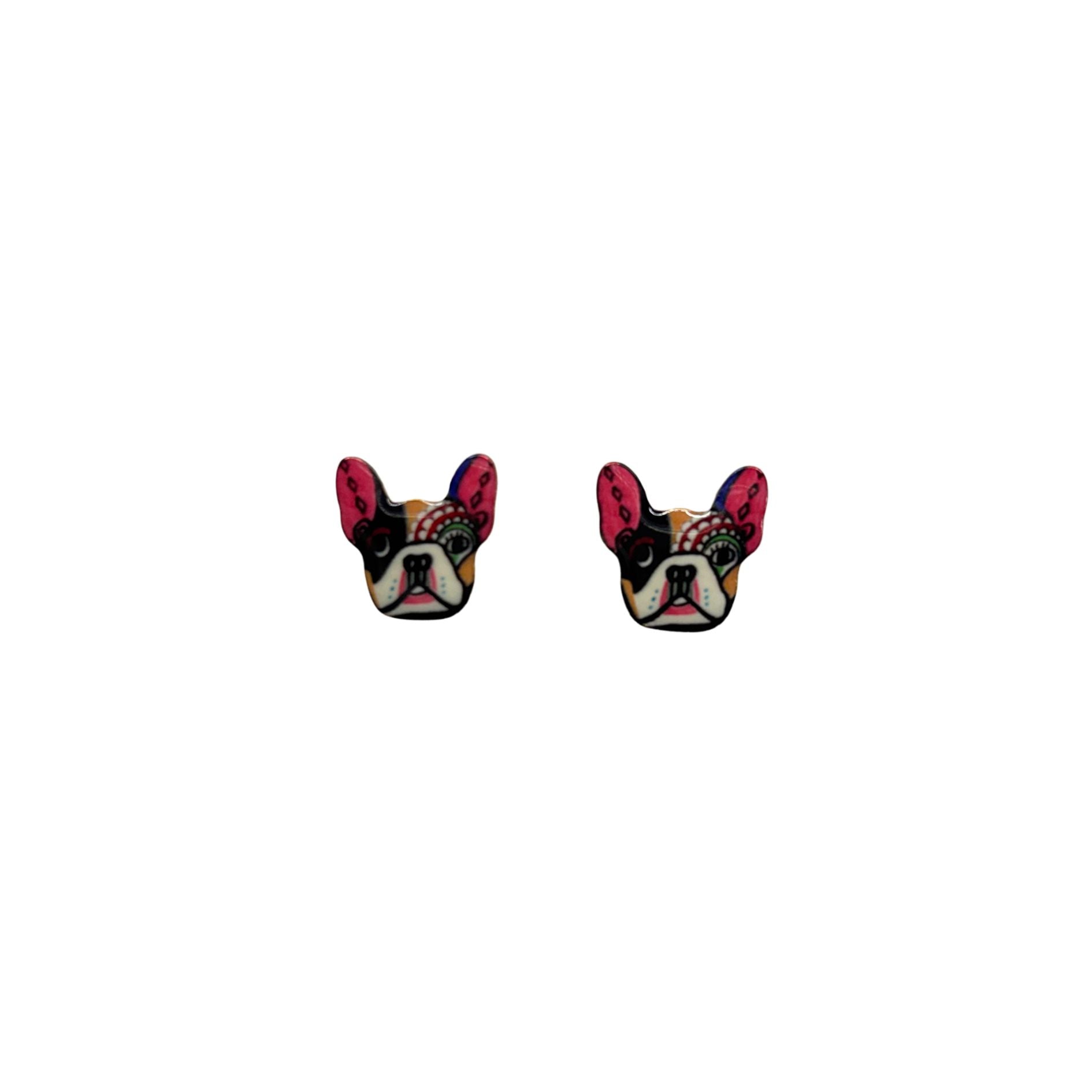 Graffiti Dog Stud Earrings | Street Art Novelty Earrings