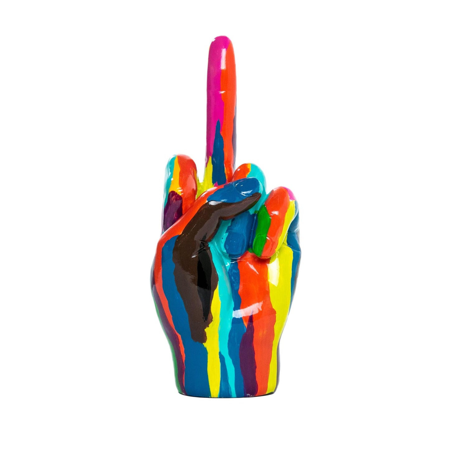 Graffiti Middle Finger Tabletop Hand Sculpture – 8.5" Tall